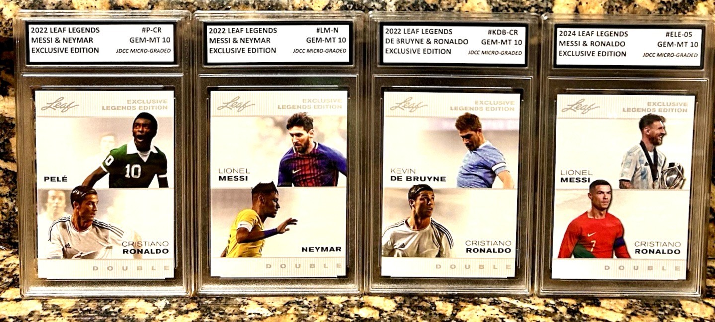 25 Card Lot 2004-22 LIONEL MESSI/PELE/CRISTIANO RONALDO Rookie GRADED GEM-MT 10