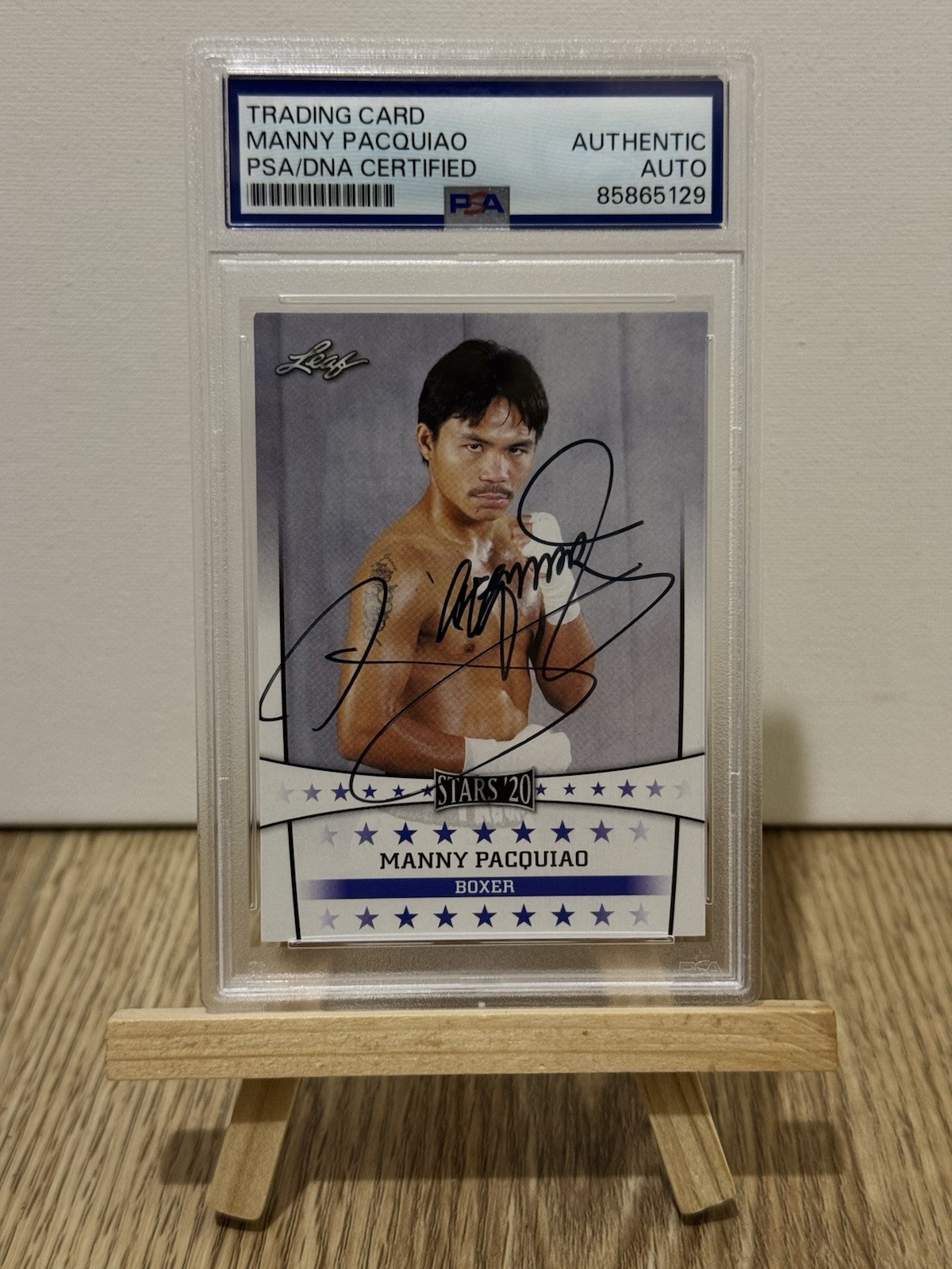2020 LEAF MANNY PACQUIAO SIGNED AUTO CARD #15 PROOF PSA BUY AUTHENTIC Mayweather