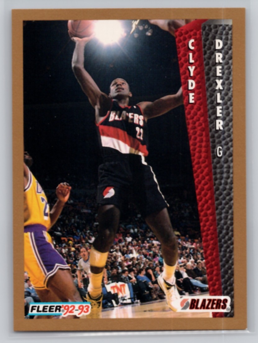 1992-93 FLEER #186 CLYDE DREXLER PORTLAND TRAIL BLAZERS