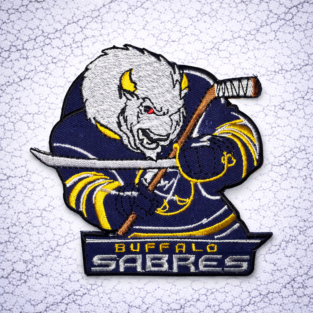 BUFFALO SABRES NHL EMBROIDERED IRON ON PATCH 4″X3.5″ FREE SHIPPING & TRACKING