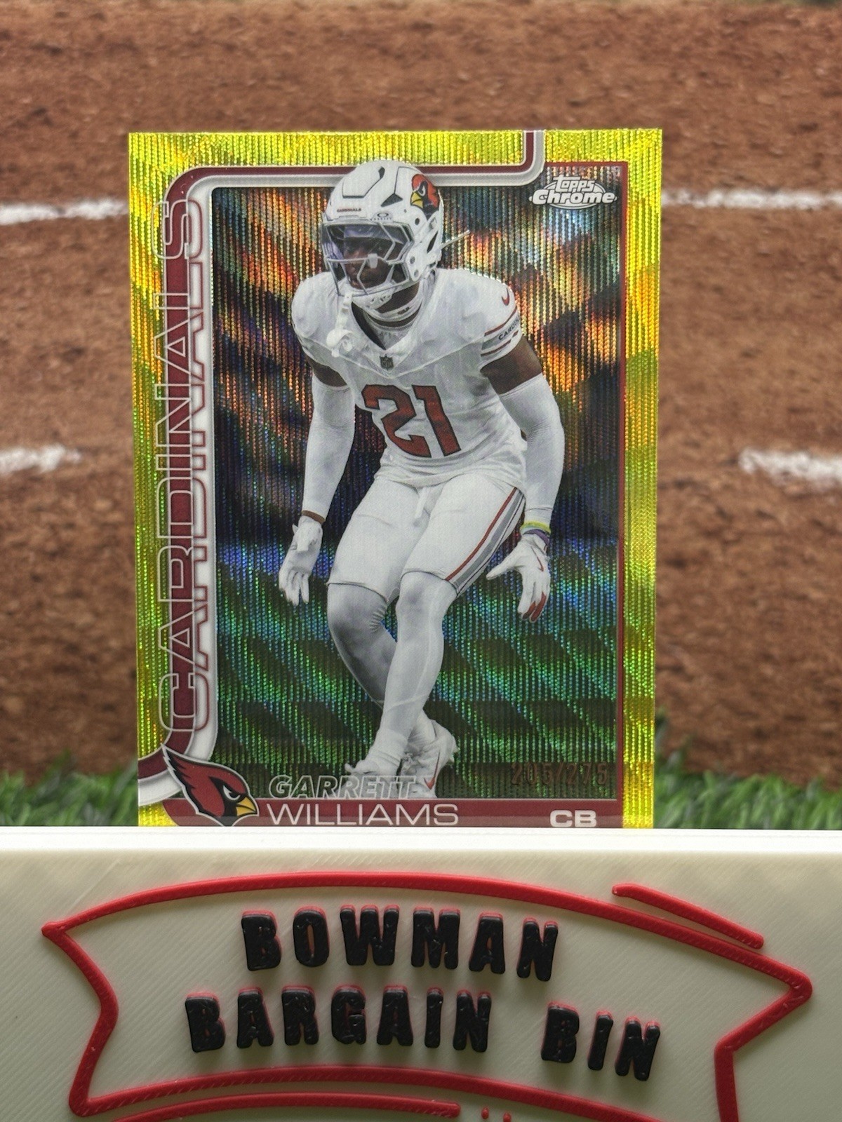 2025 Topps Chrome – Garrett Williams #6 Yellow Wave Refractor /275