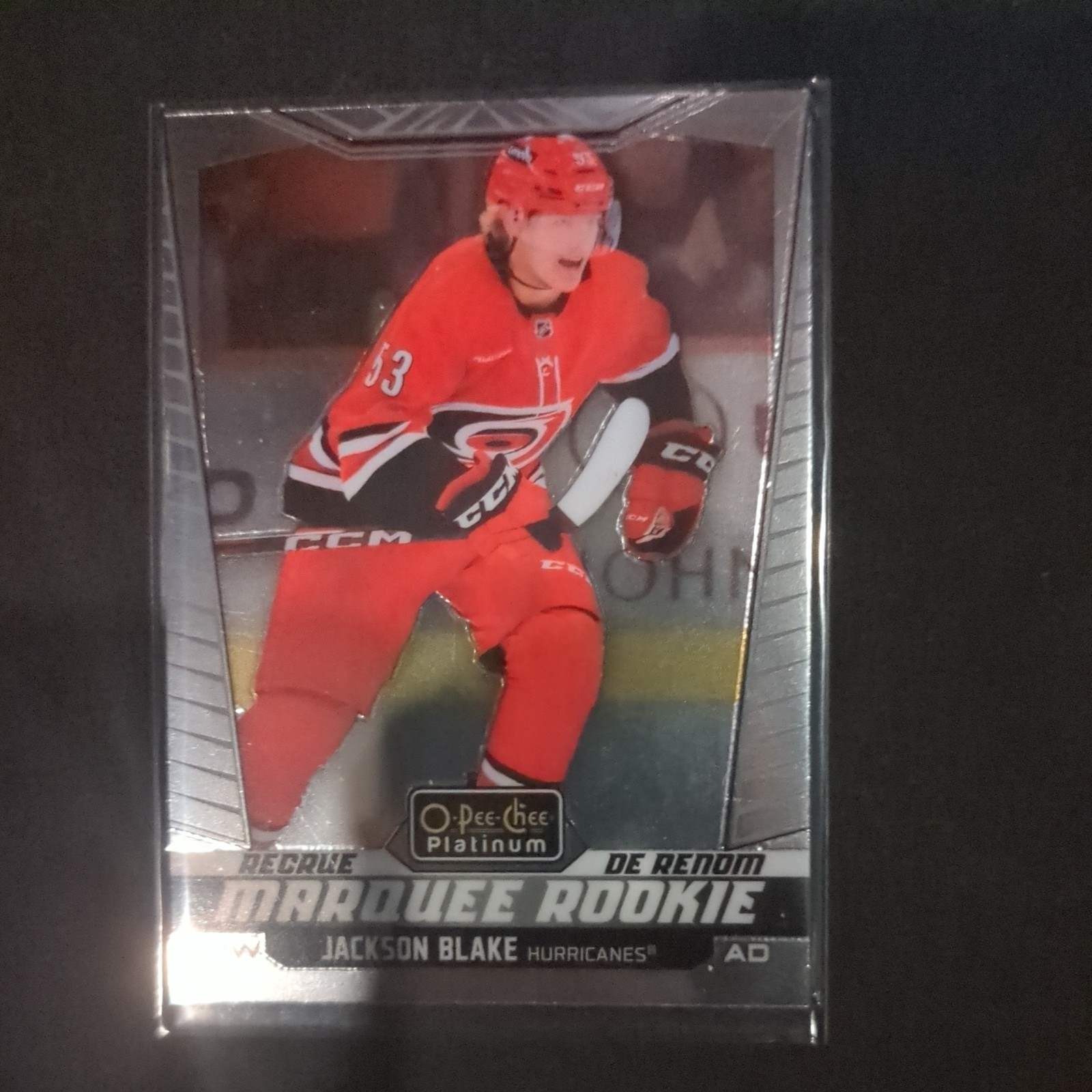 2024-25 O-Pee-Chee Platinum Jackson Blake Marquee Rookies RC #221 Hurricanes