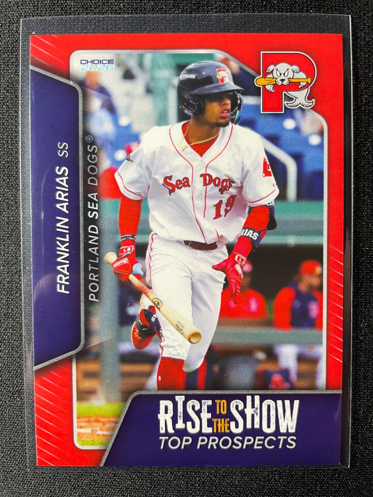 2026 Choice Portland Sea Dogs Franklin Arias Top Prospects (Red Sox) 500 MADE!!!