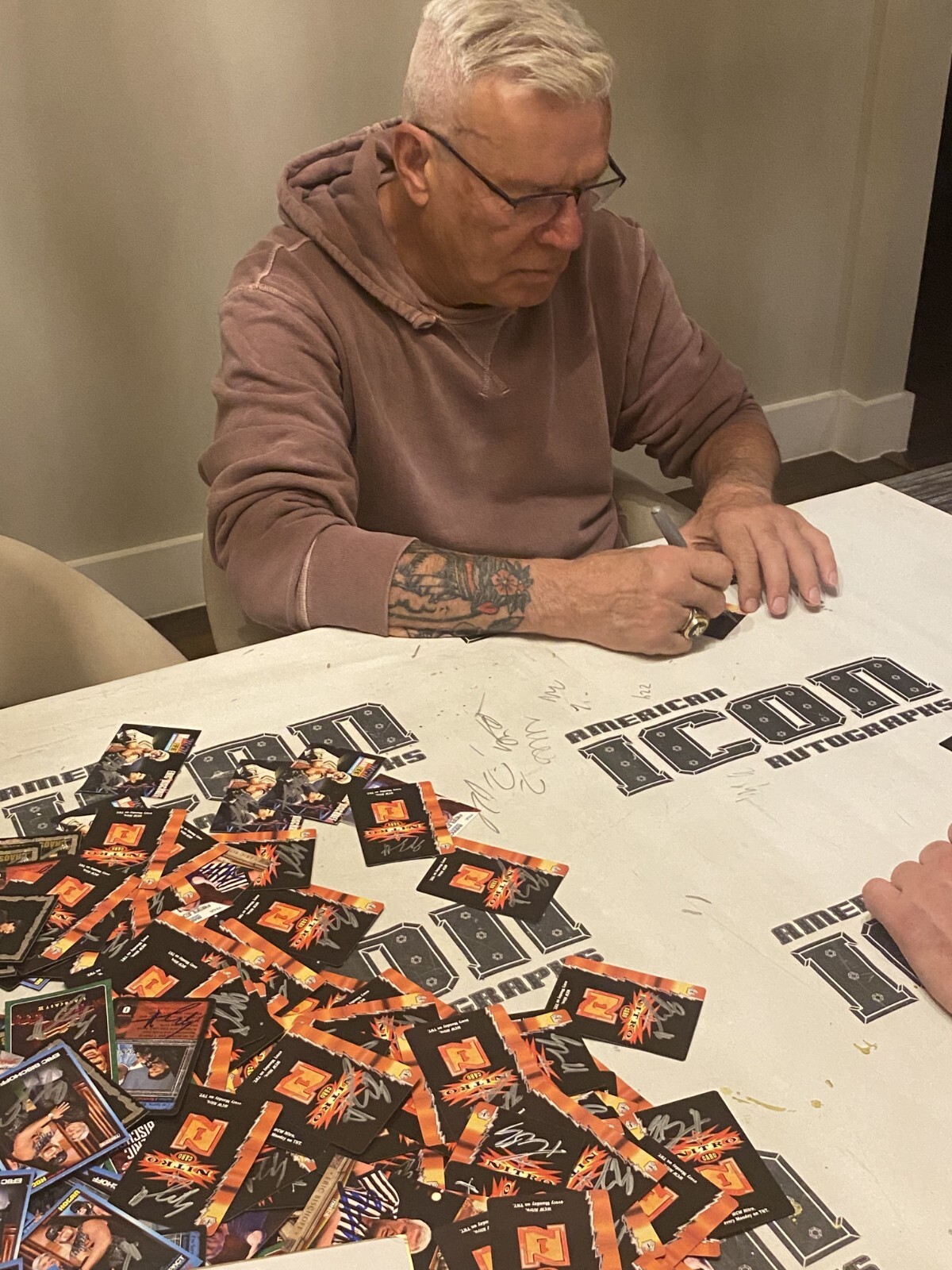 Eric Bischoff Signed 2000 Wizards of the Coast WCW Nitro Game TCG Header Card N1