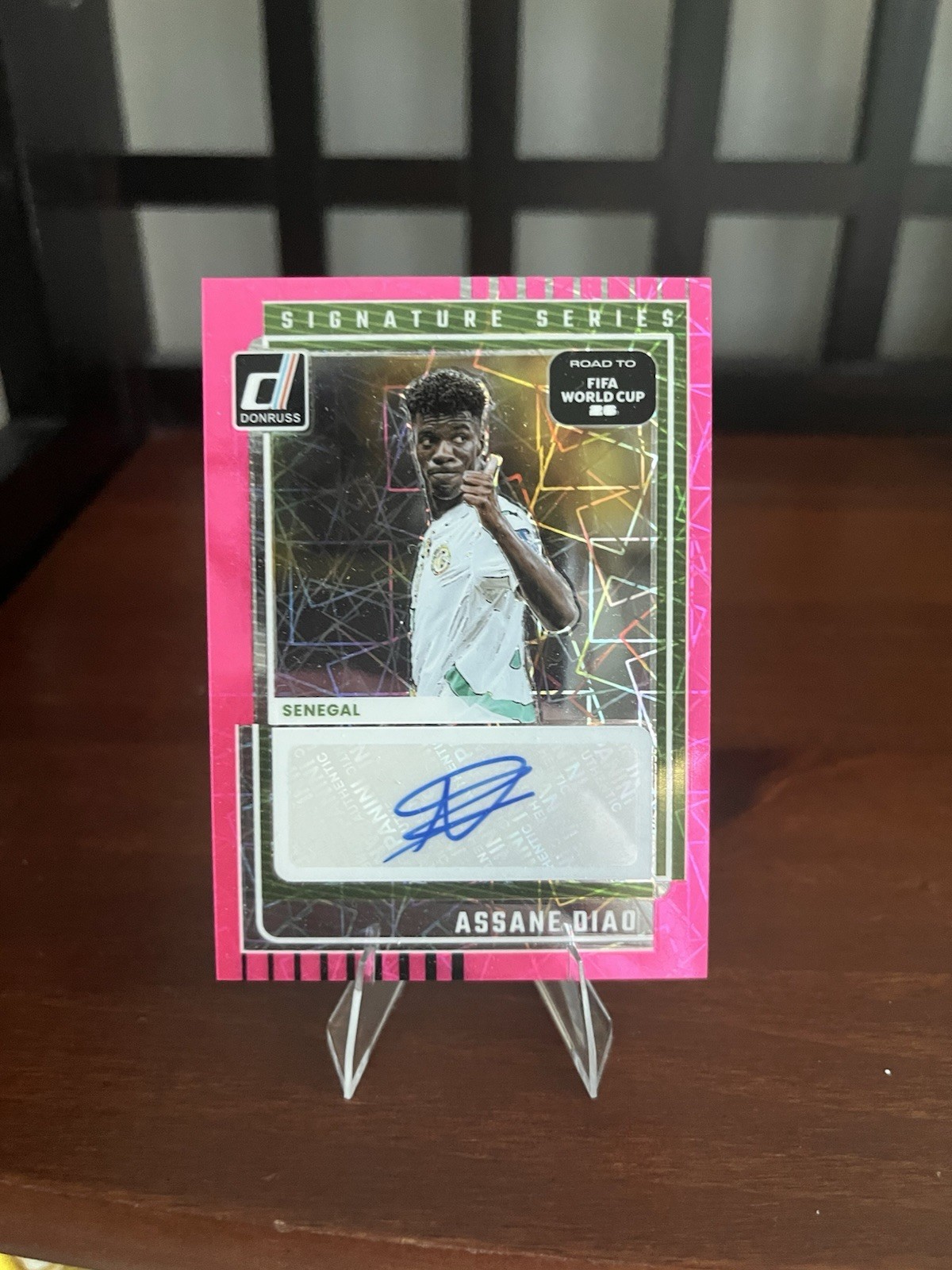 2025-26 Donruss Road To FIFA World Cup Assane Diao Pink Velocity Auto