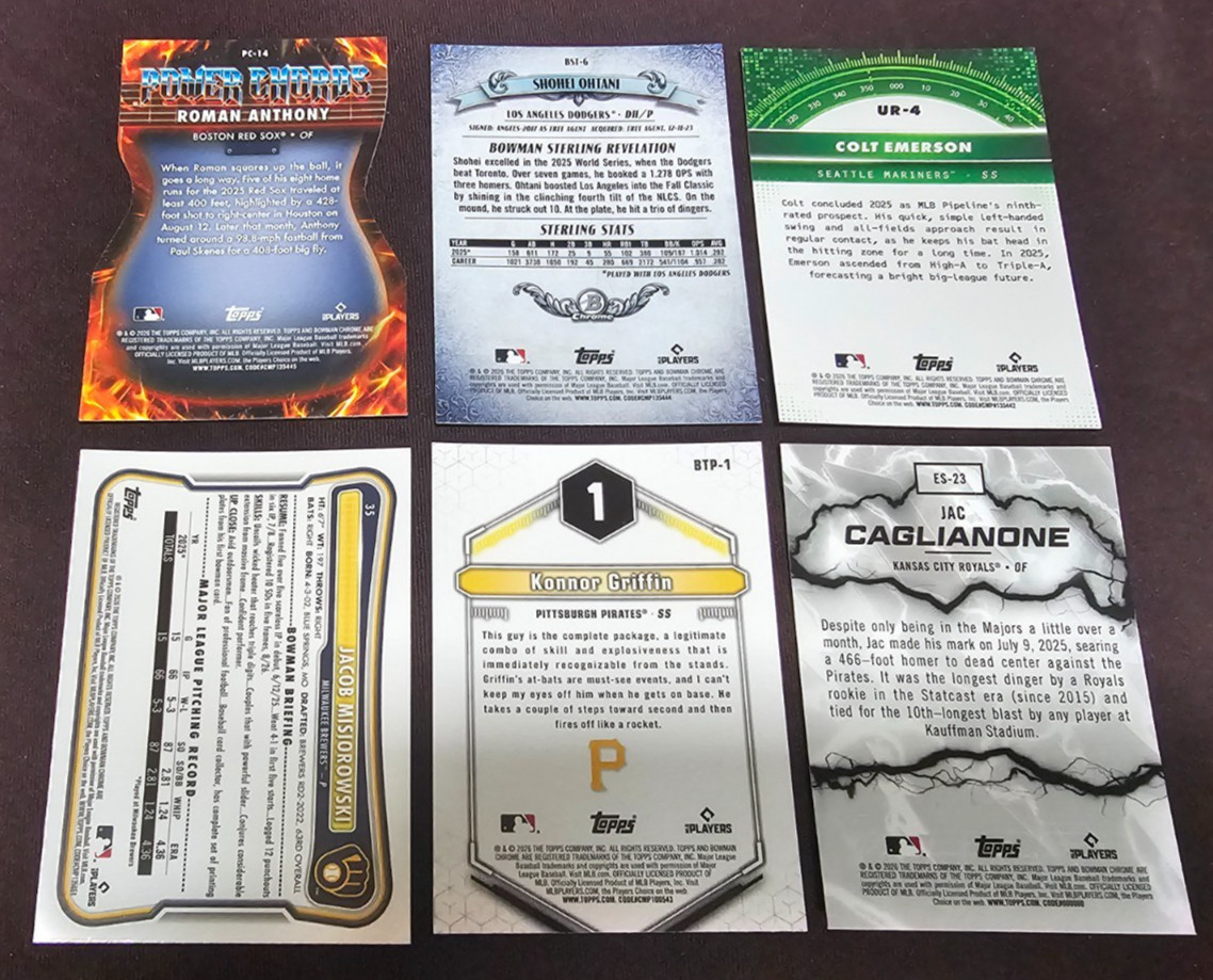 2026 Bowman Chrome Lazer & Mojo Parallels & Insets – you pick