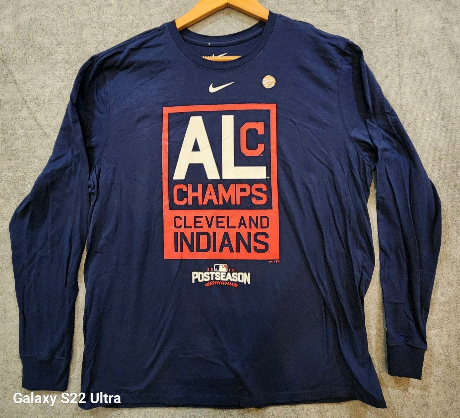 Cleveland Indians 2016 AL Division Champions T-Shirt 2XL Men’s Blue The Nike Tee