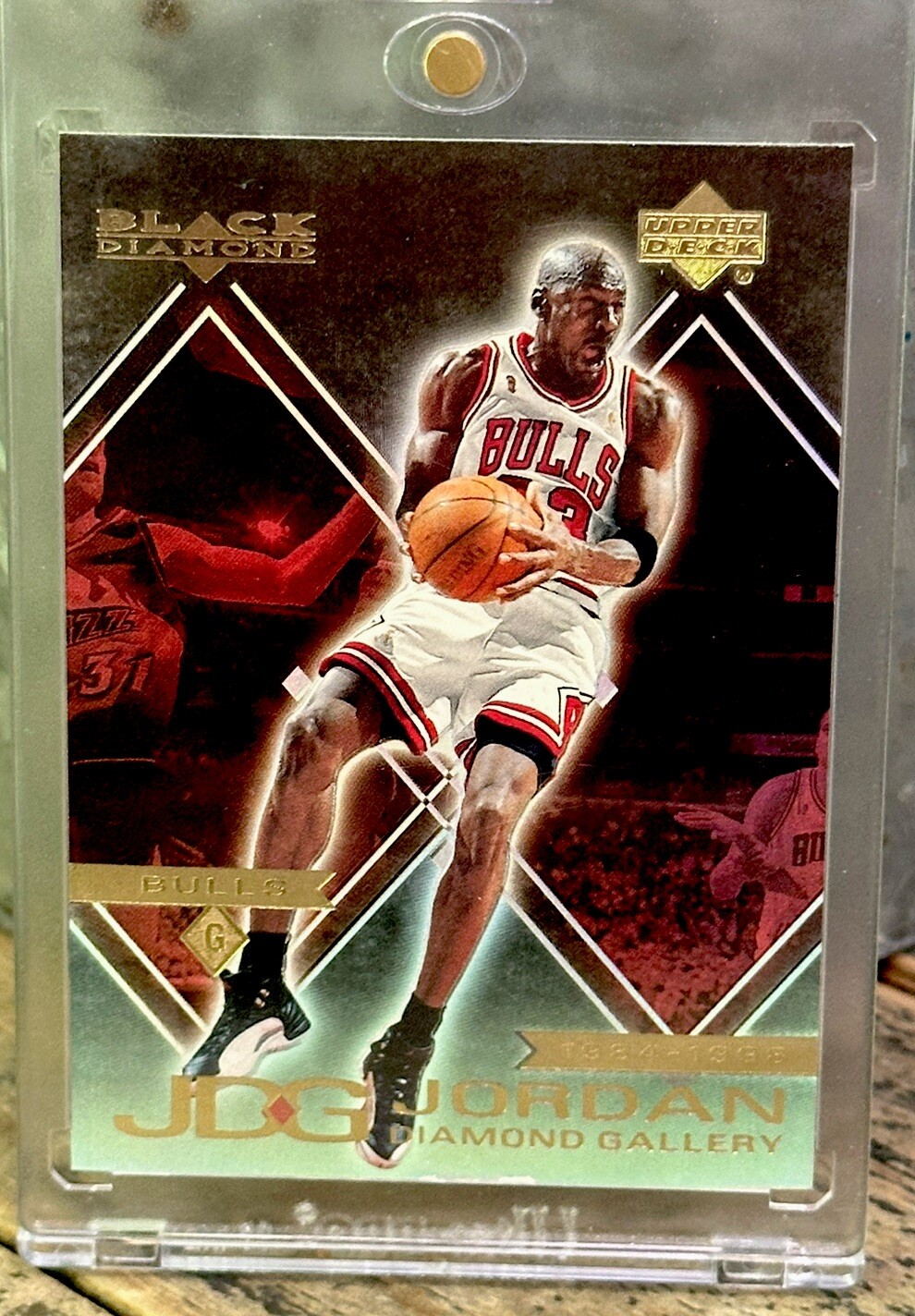 Michael Jordan Card REFRACTOR RAINBOW HOLO FOIL RARE INSERT BULLS JERSEY #23