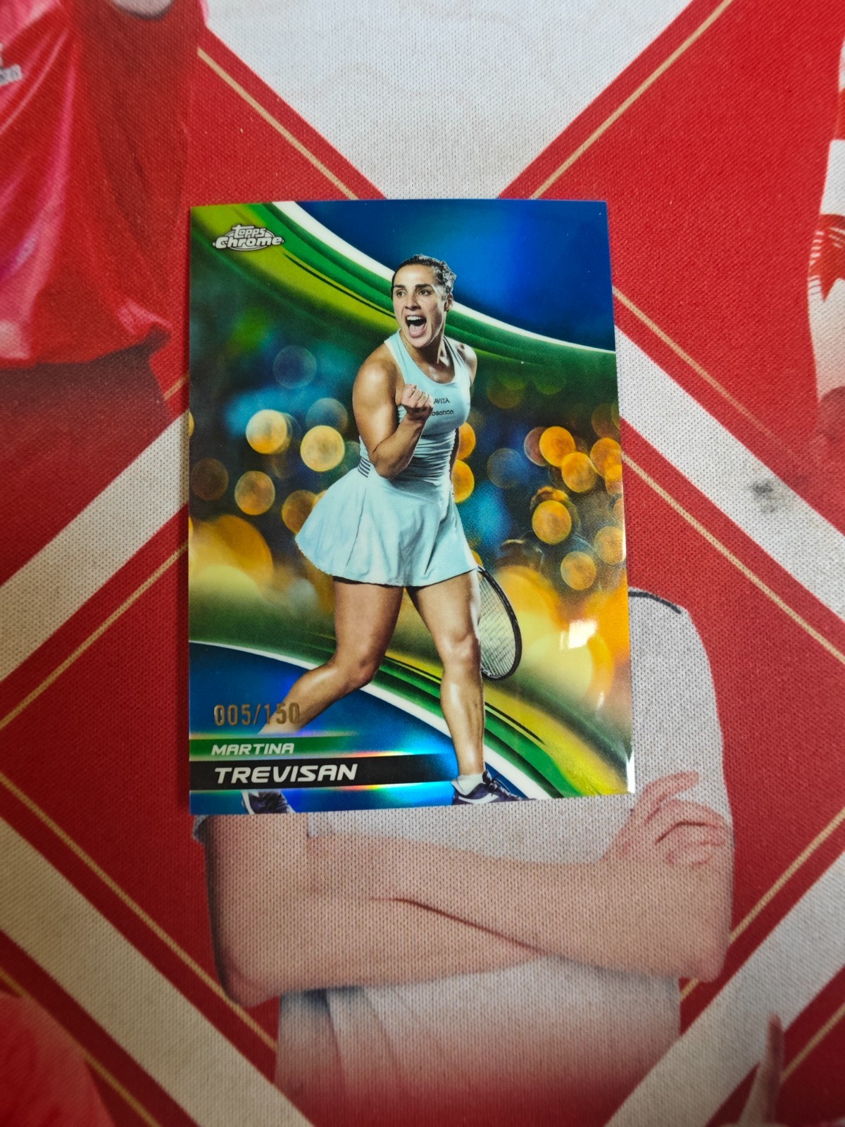 2025 Topps Chrome Tennis Blue Refractor Martina Trevisan /150