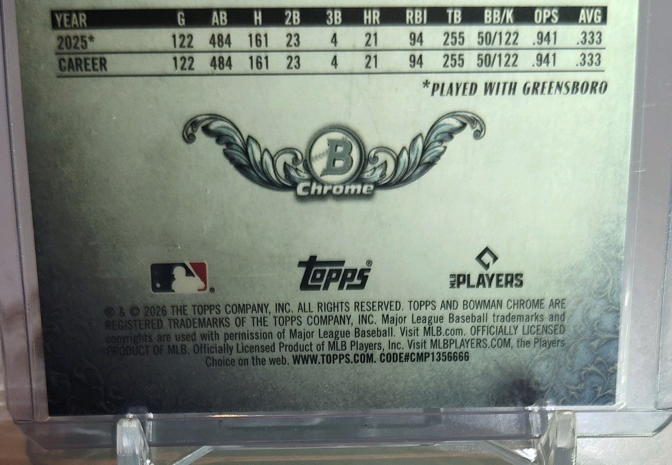 Topps Bowman Sterling 2026 Konnor Griffin Purple Mojo 023 /250 #BST-7 Pirates
