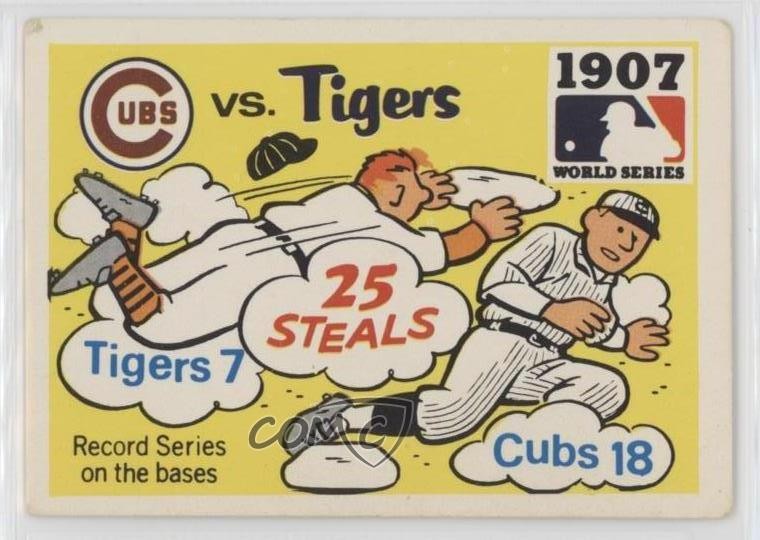 1971 Fleer Laughlin World Series Chicago Cubs Detroit Tigers 1907 vs Team 17vs
