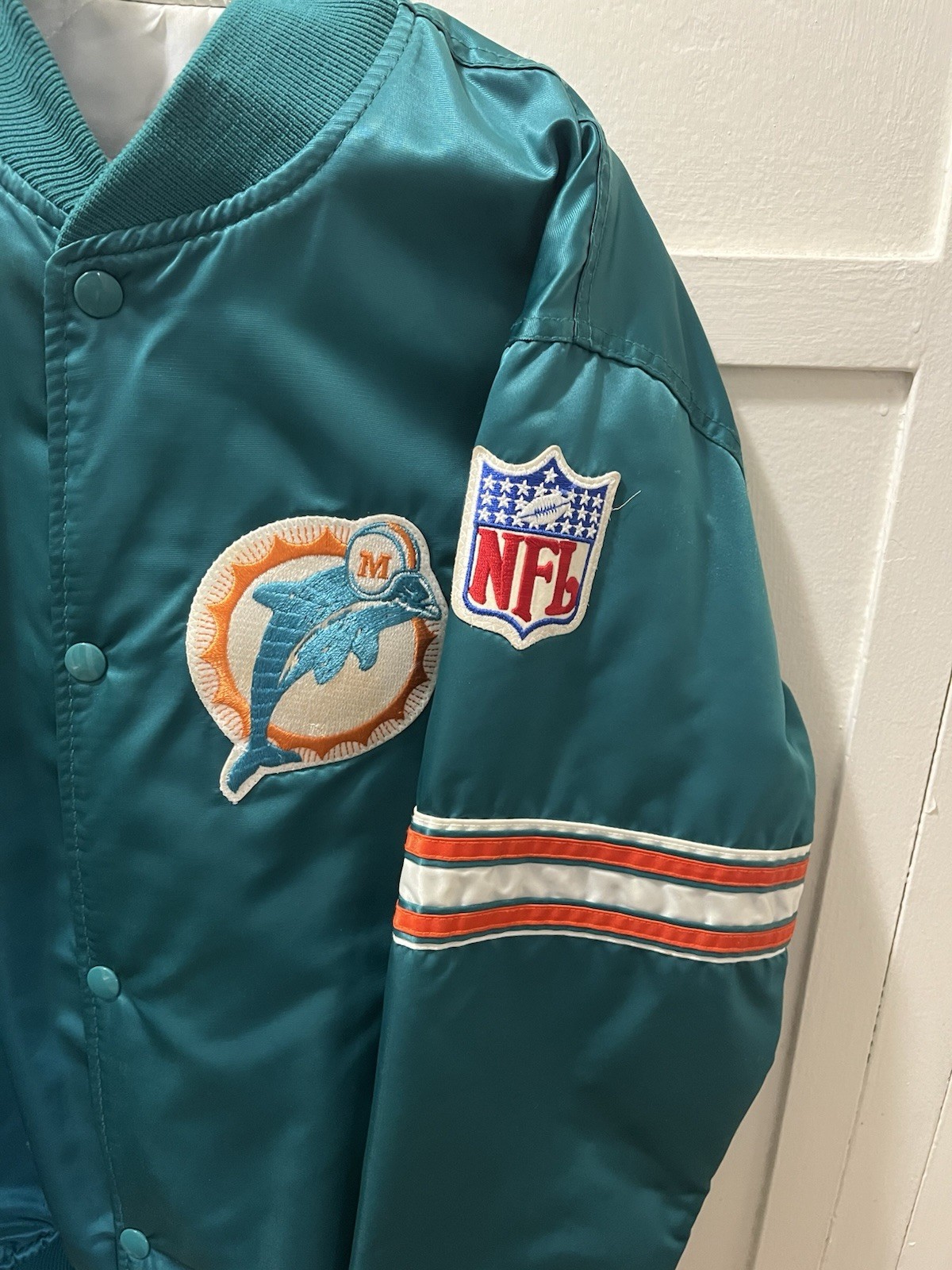Miami Dolphins Vintage Pro Line Starter Jacket Large (Snap)