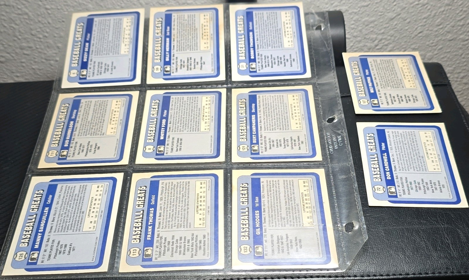 Swell 1989 Baseball Greats 11-Card Lot MLB Thomson Herman Dean Pappas