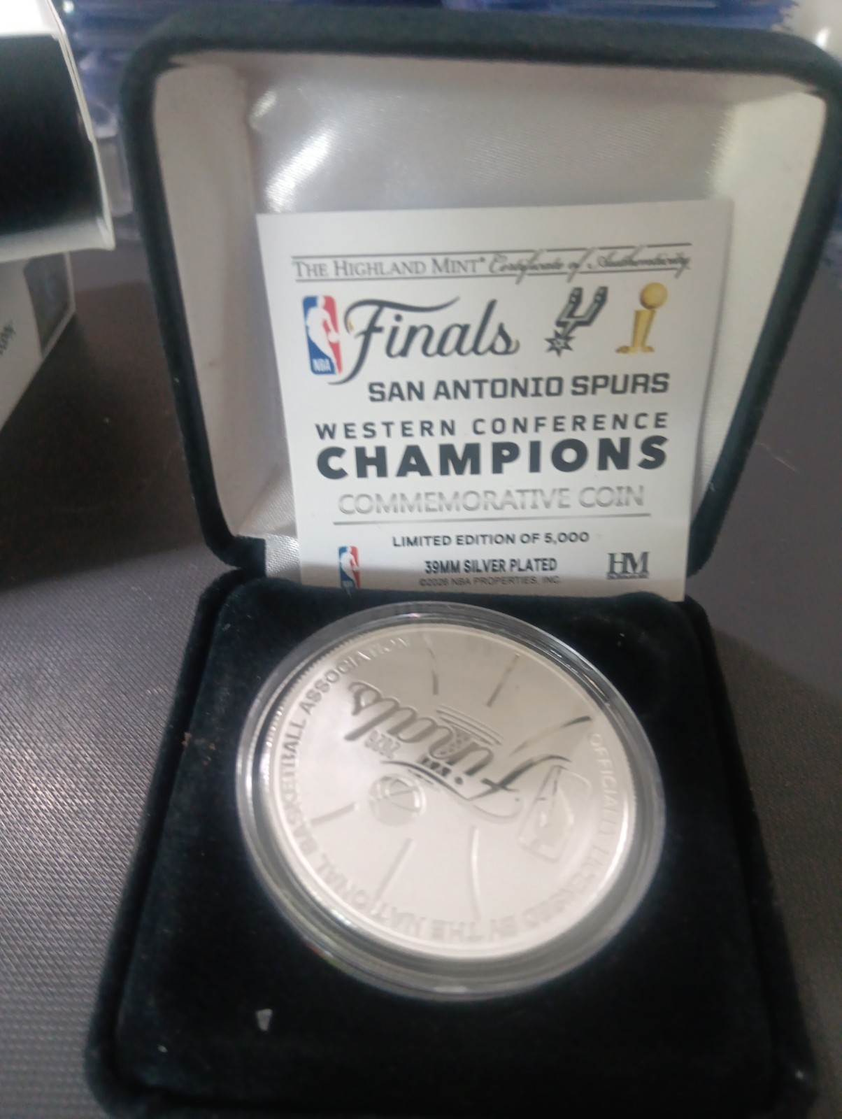 San Antonio Spurs 2026 FINALS CHAMPIONSHIP COIN silver Plated Of 5000