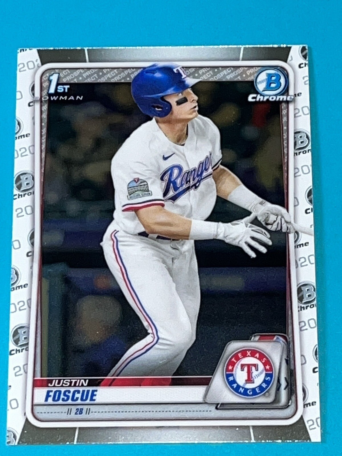 Justin Foscue 2020 Bowman Draft 1st Chrome #BD-124 Texas Rangers Qty Avail