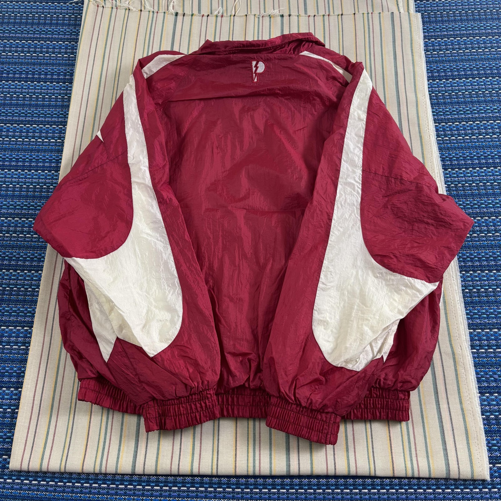 Vintage Arkansas Razorbacks Jacket Mens XL Red NCAA Football Pro Player Full Zip