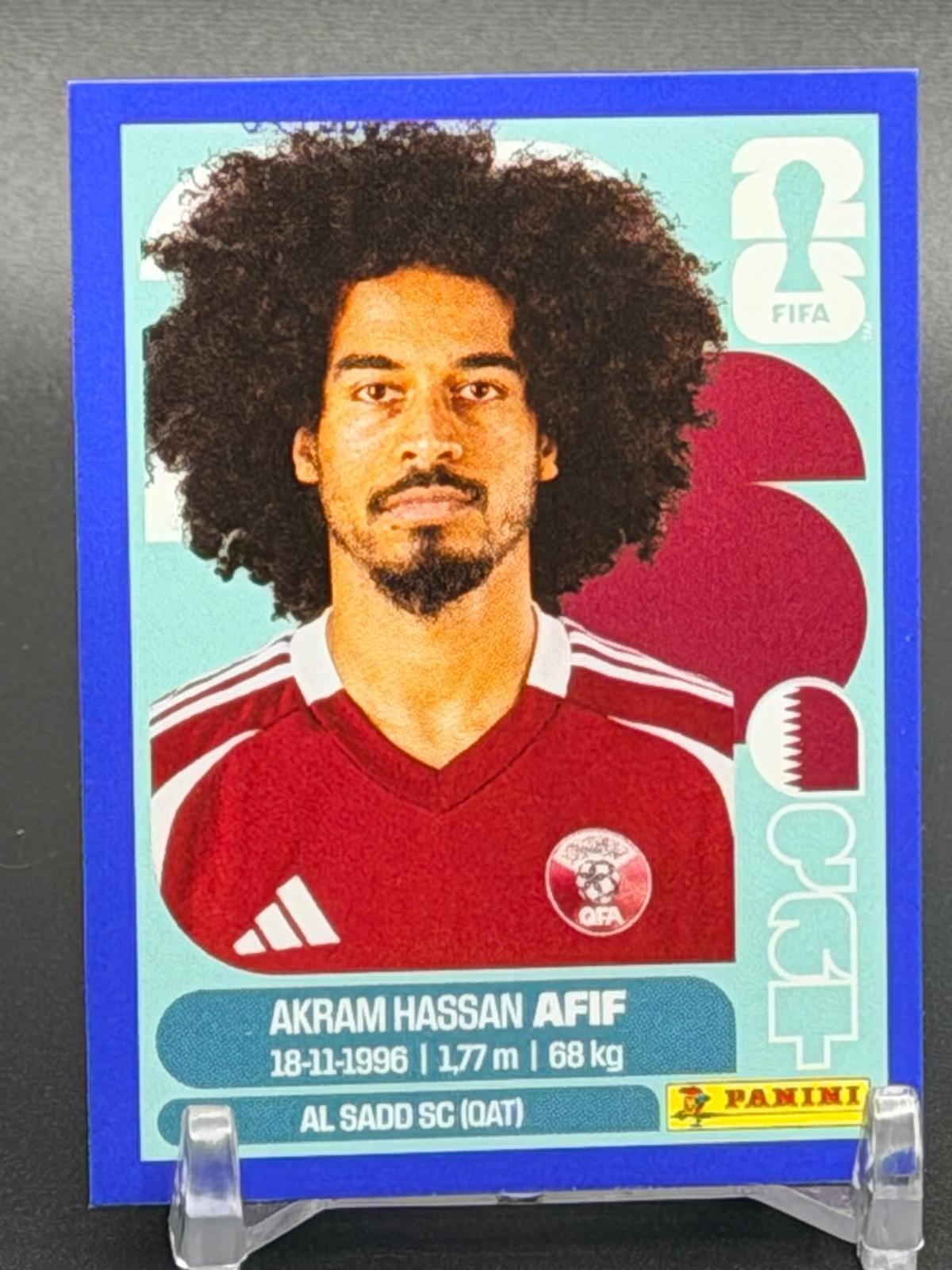 AFIF QAT 18 QATAR 2026 Panini FIFA World Cup Sticker BLUE US Edition