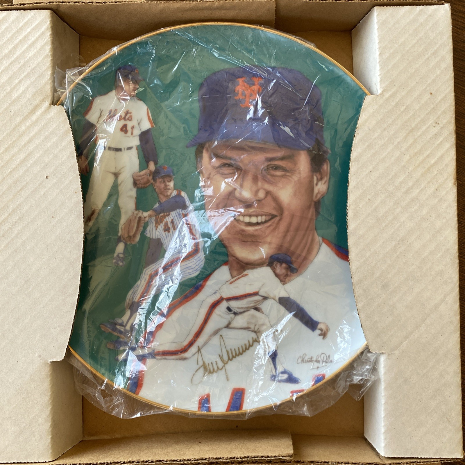 Tom Seaver Strikeout Edition Plate Hackett American Autographed #131/3272 Paluso