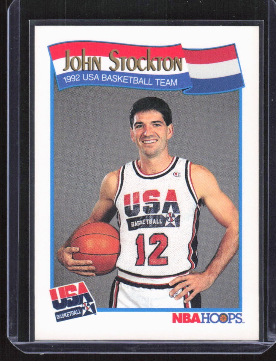 1991-92 NBA Hoops – John Stockton #584 Team USA Dream Team Jazz HoF
