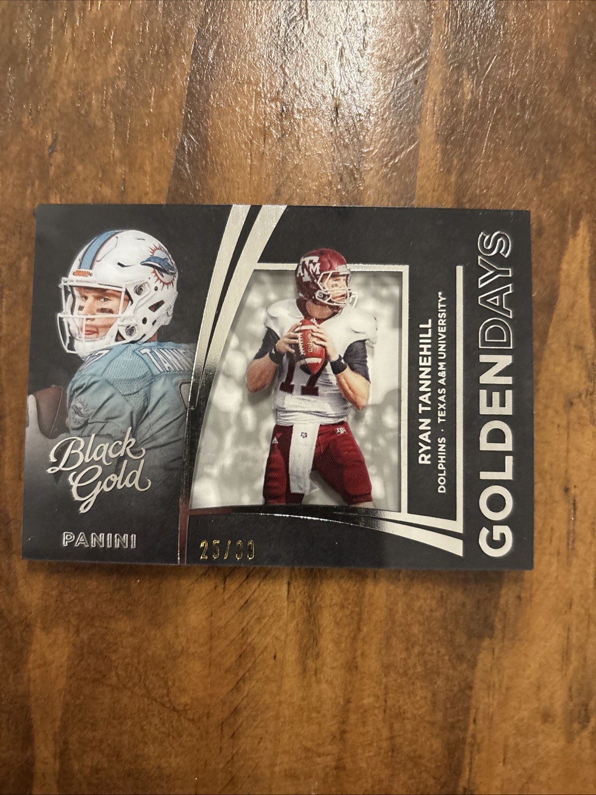 2015 Panini Black Gold – Golden Days Ryan Tannehill #GDA-6 White Gold /99