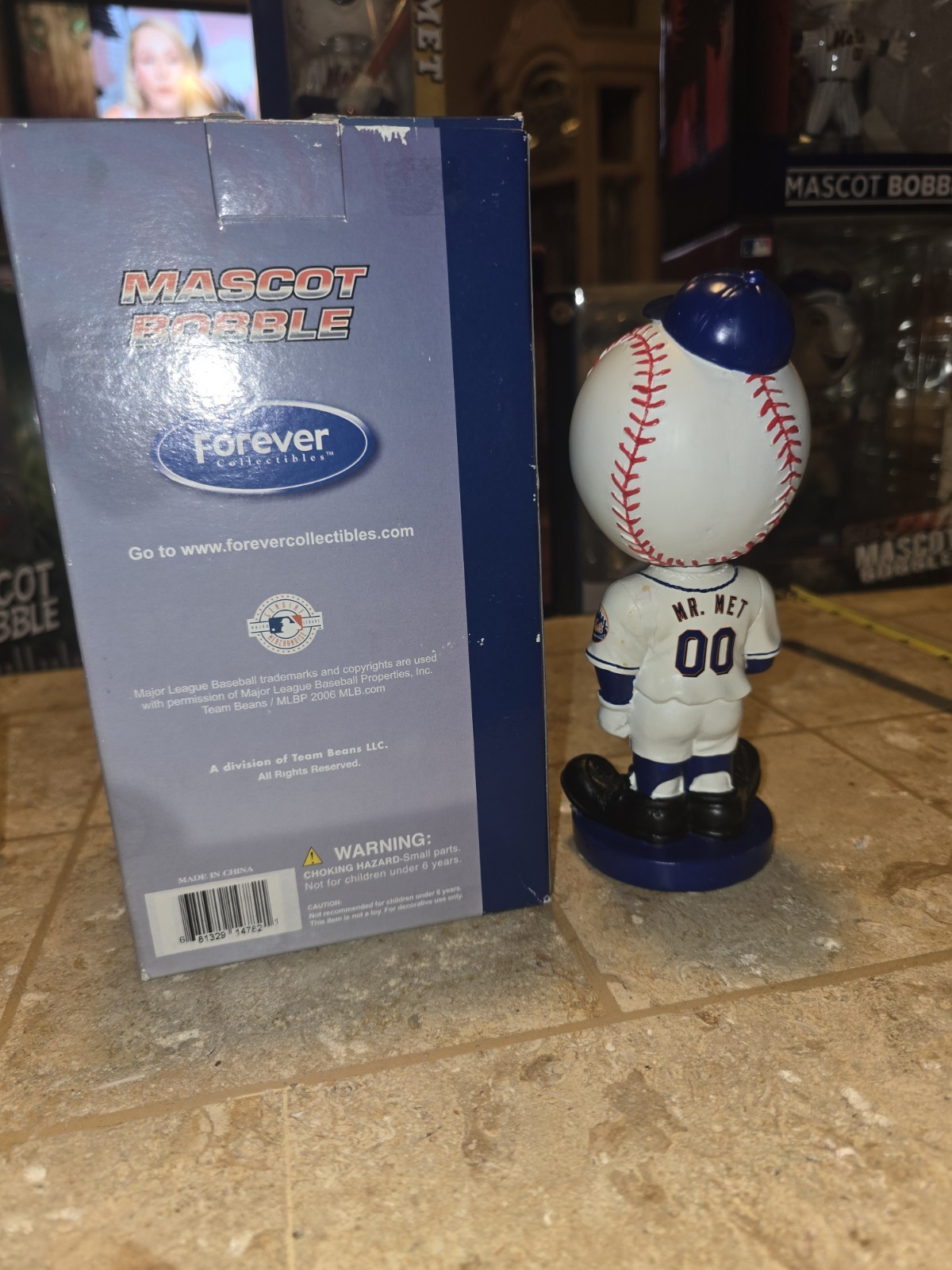 Mr Met Mascot Bobble 2006 Forever Collectibles NY New York Mets Bobble head Foco