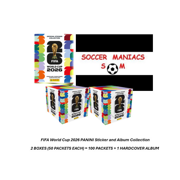 2026 Panini FIFA World Cup 50PKTS 2 BOXES (100 PKTS) + 1 HARDCOVER ALBUM