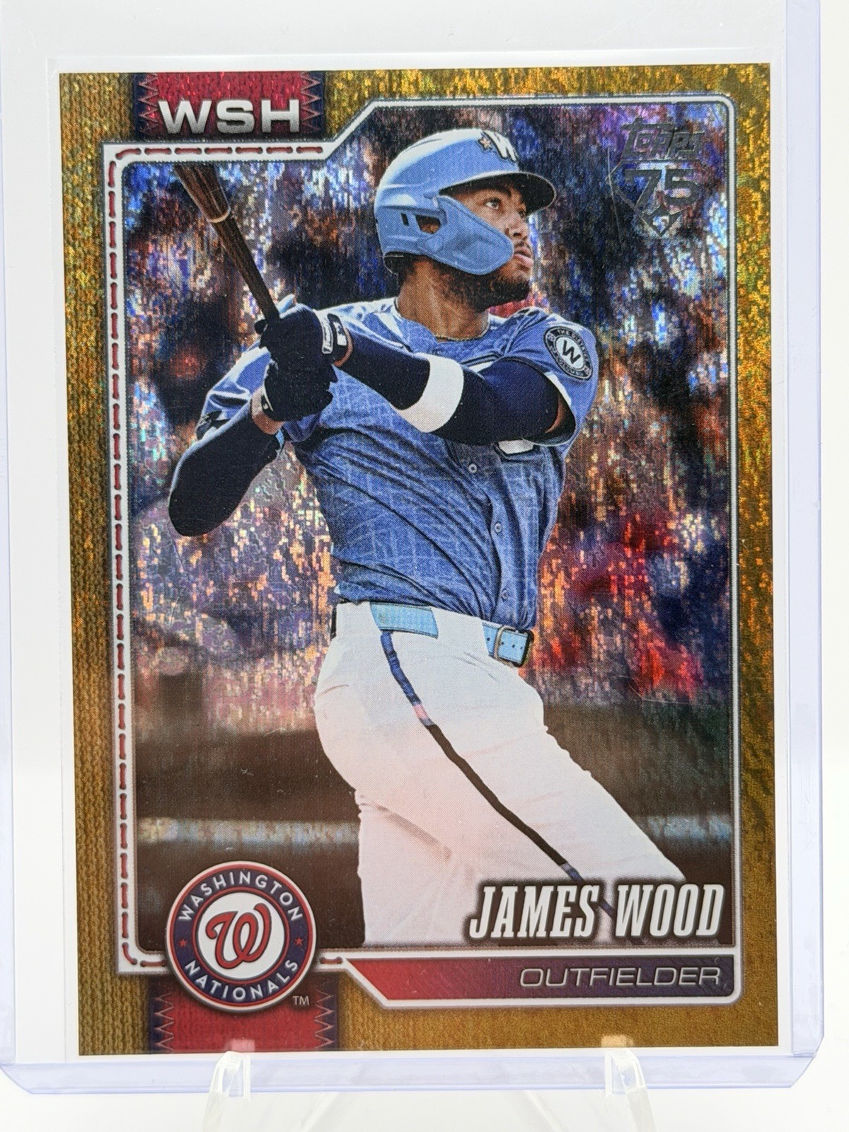 2026 Topps Series 1 – James Wood #349 Gold Sandglitter 14/50