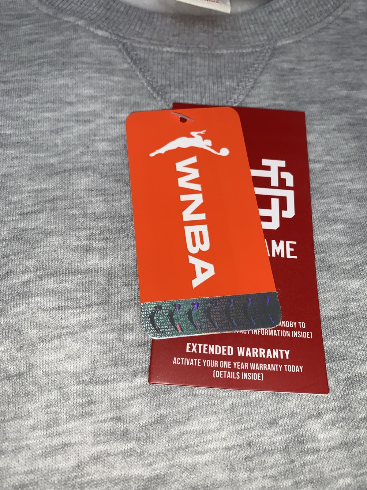 WNBA Indiana Fever Grey Mens large Sweatshirt NWT By Ultra Game And WNBA Mens L