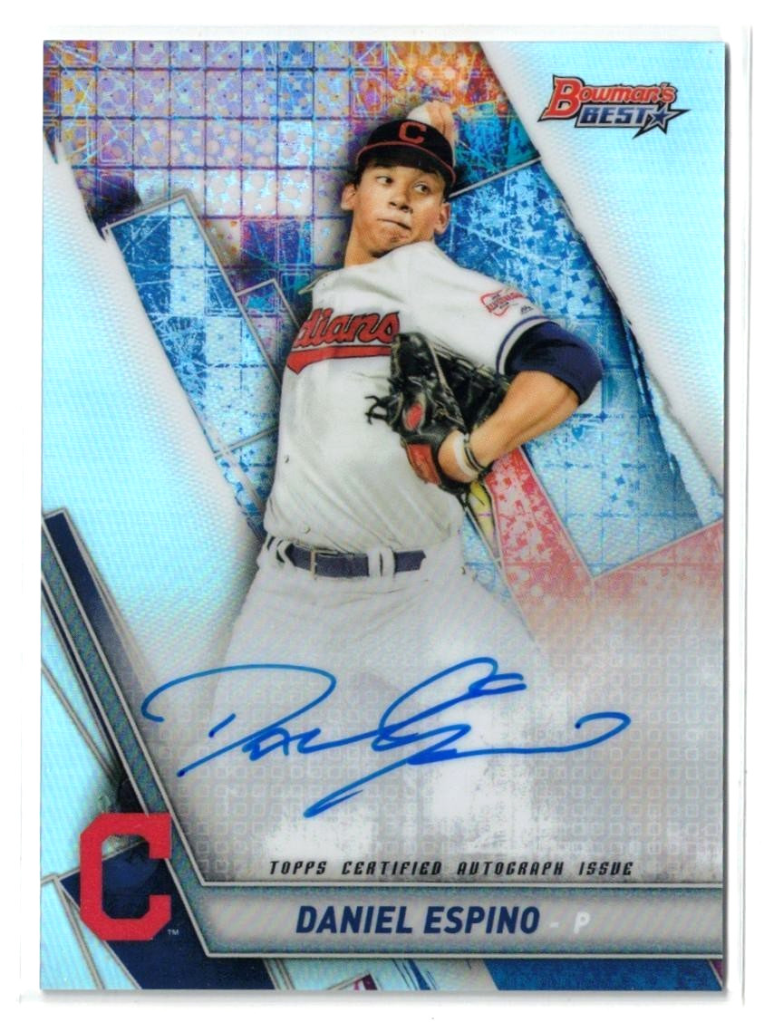2019 Bowman’s Best REFRACTOR RC AUTO Daniel Espino! Guardians! Rookie! Autograph