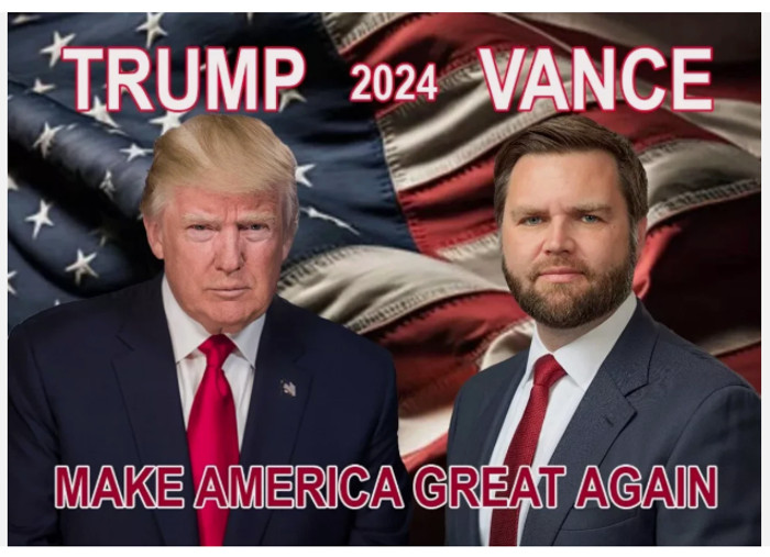 DONALD J. TRUMP & J.D. VANCE – President and Vice President Trading Card MAGA