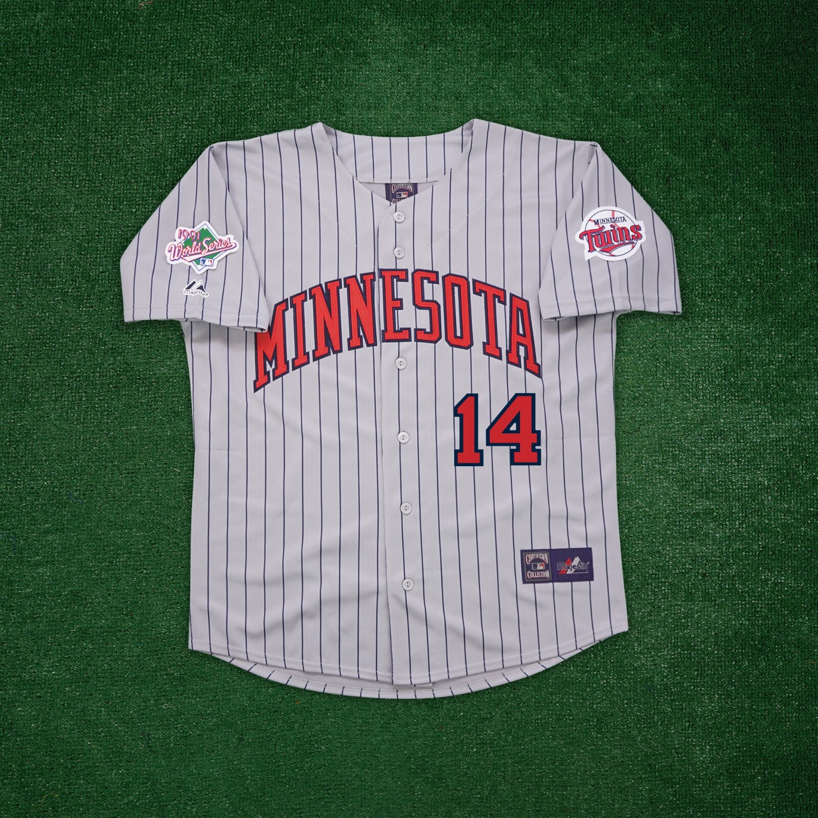 Kent Hrbek 1991 Minnesota Twins World Series Cooperstown Men’s Grey Road Jersey