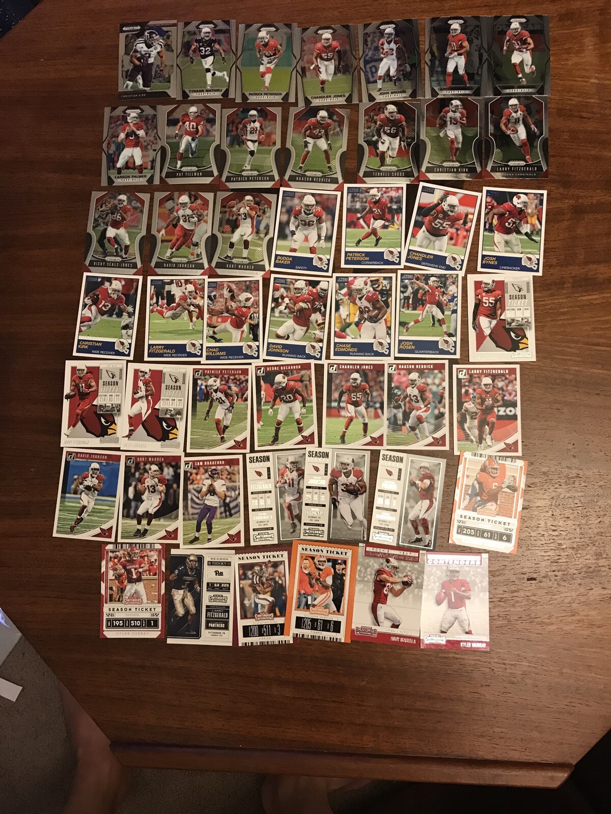 Arizonia Cardinals Cards Kyler Murray DeAndre Hopkins, Larry Fitzgerald Option 1