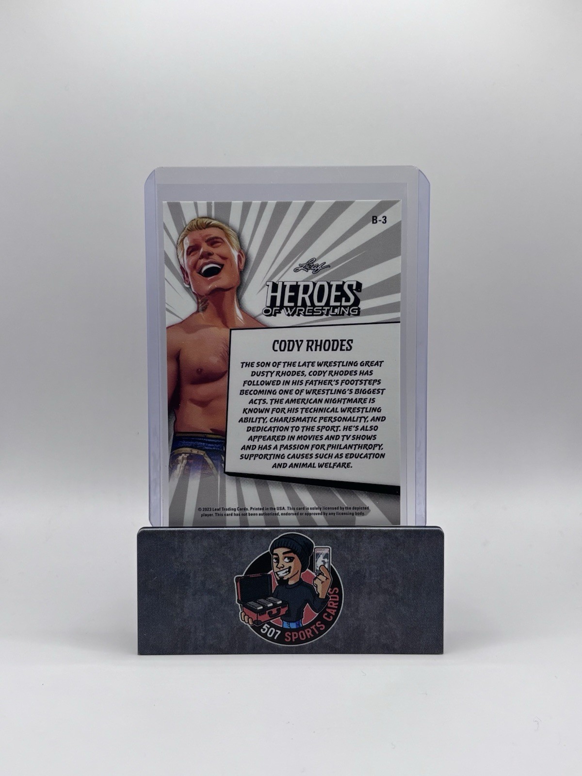 2023 Lead Cody Rhodes Heroes Of Wrestling Blue Parallel