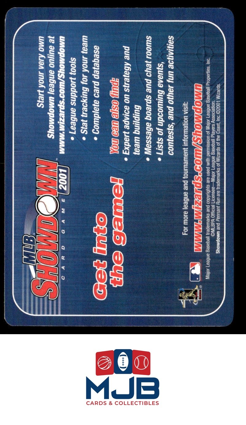 2001 MLB Showdown Pitcher Usage Lineup and Pitcher Usage #NNO