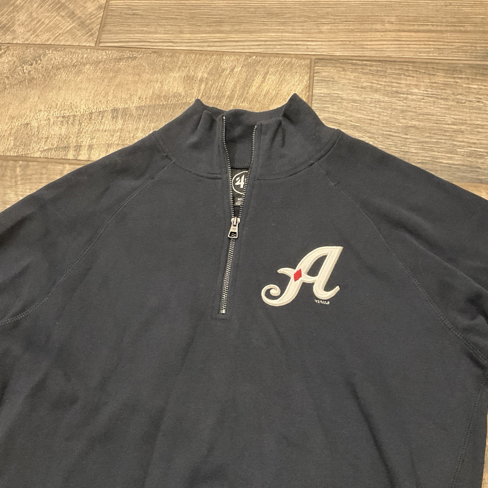 MiLB Reno Aces Quarter Zip ‘47 Brand Men’s Sz M Navy Blue Jacket – Nice