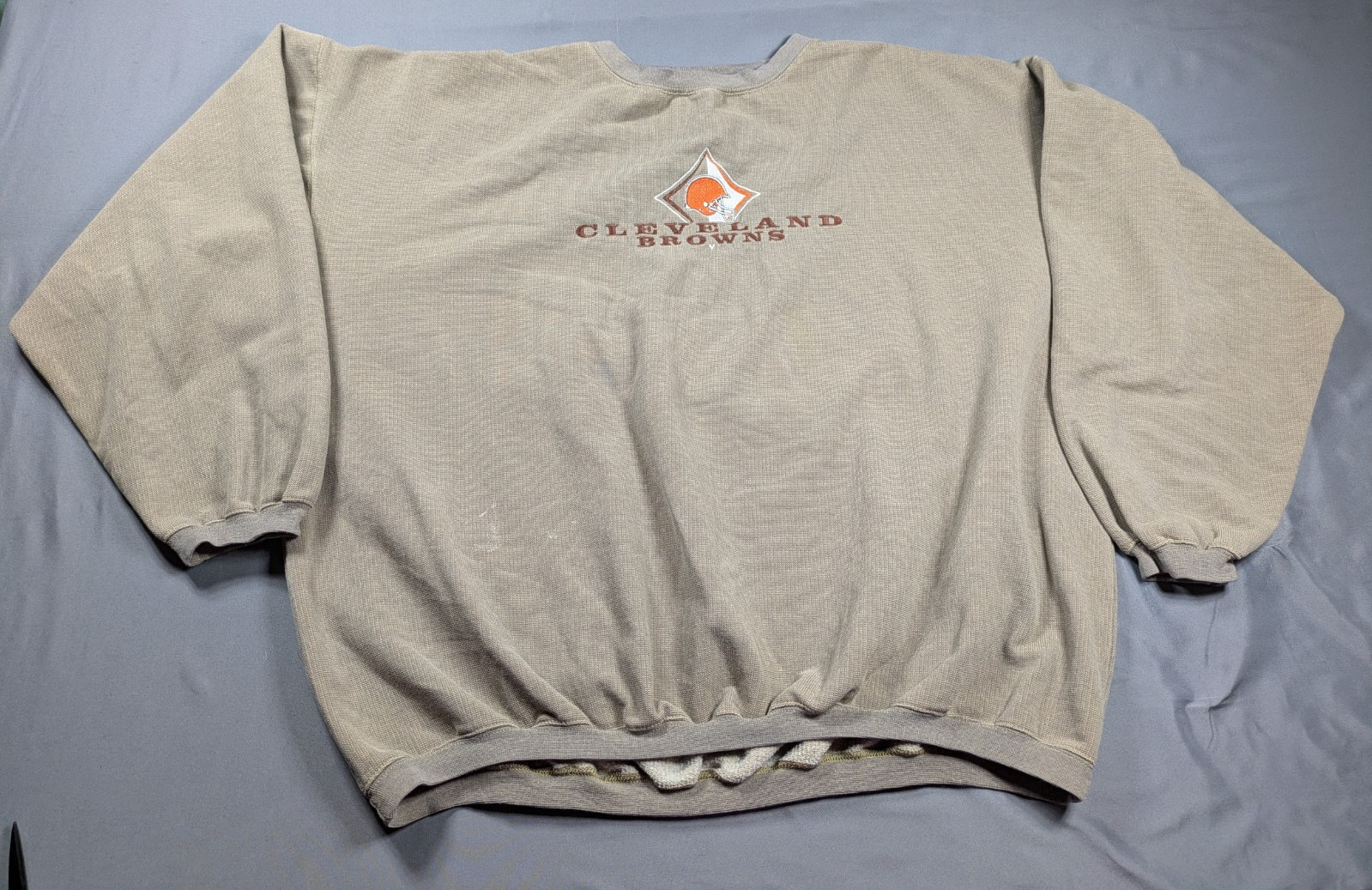 Vintage Cleveland Browns Sweatshirt Mens XL Brown Diamond Logo Cadre Hong Kong