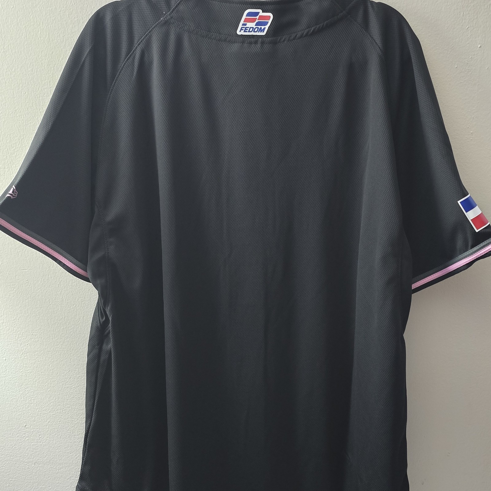 Dominican Republic New Era Authentic Baseball Jersey Black Pink XL NWT