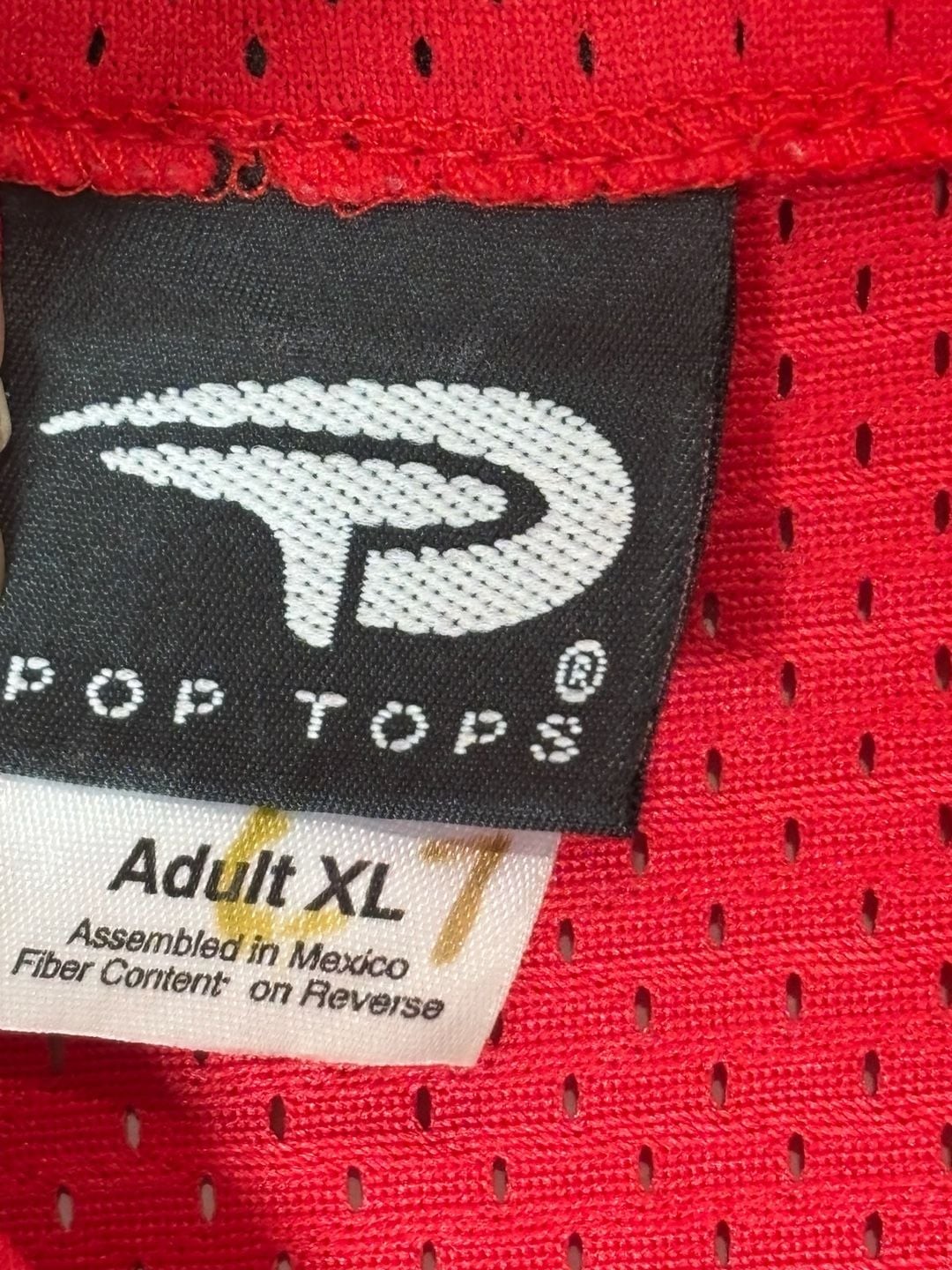 Pop Tops Hogies 24 Red Mesh Baseball Jersey
