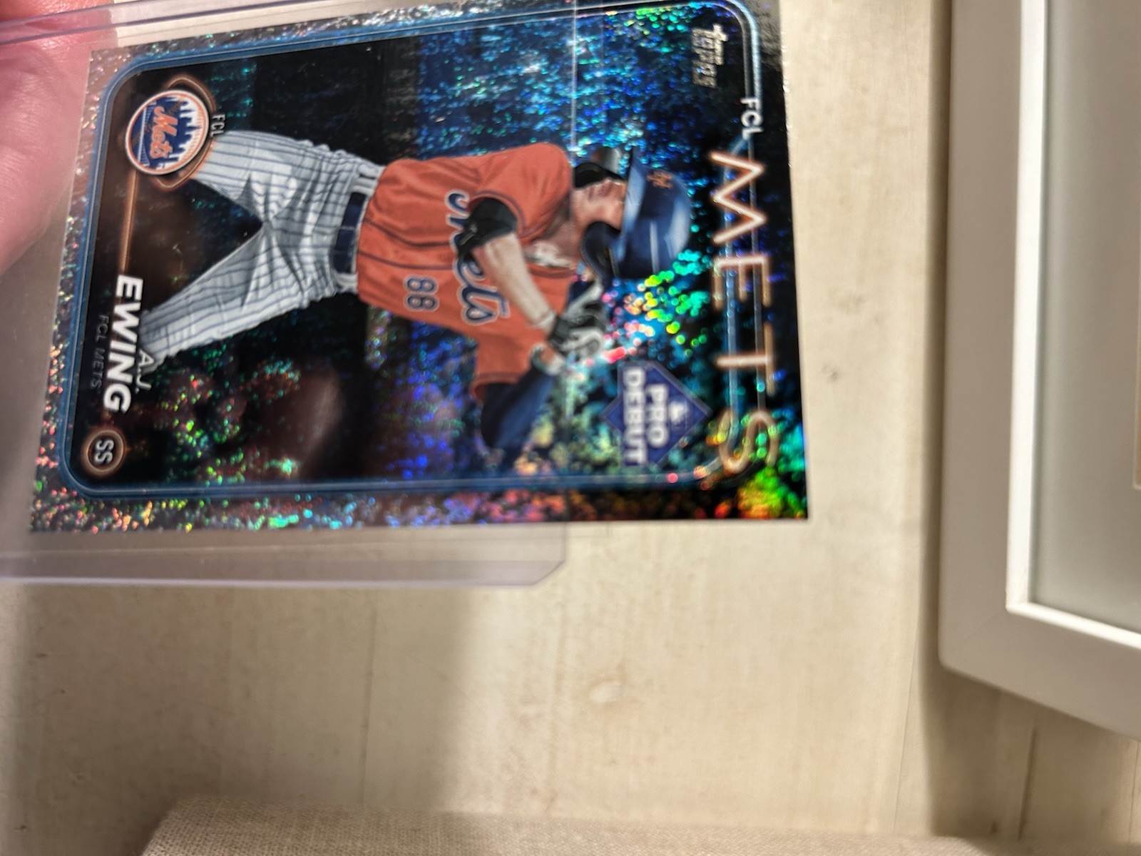 AJ Ewing SPARKLE FOIL 2024 Topps Pro Debut PD-48 FOUR/175 METS Non Auto NM-MT