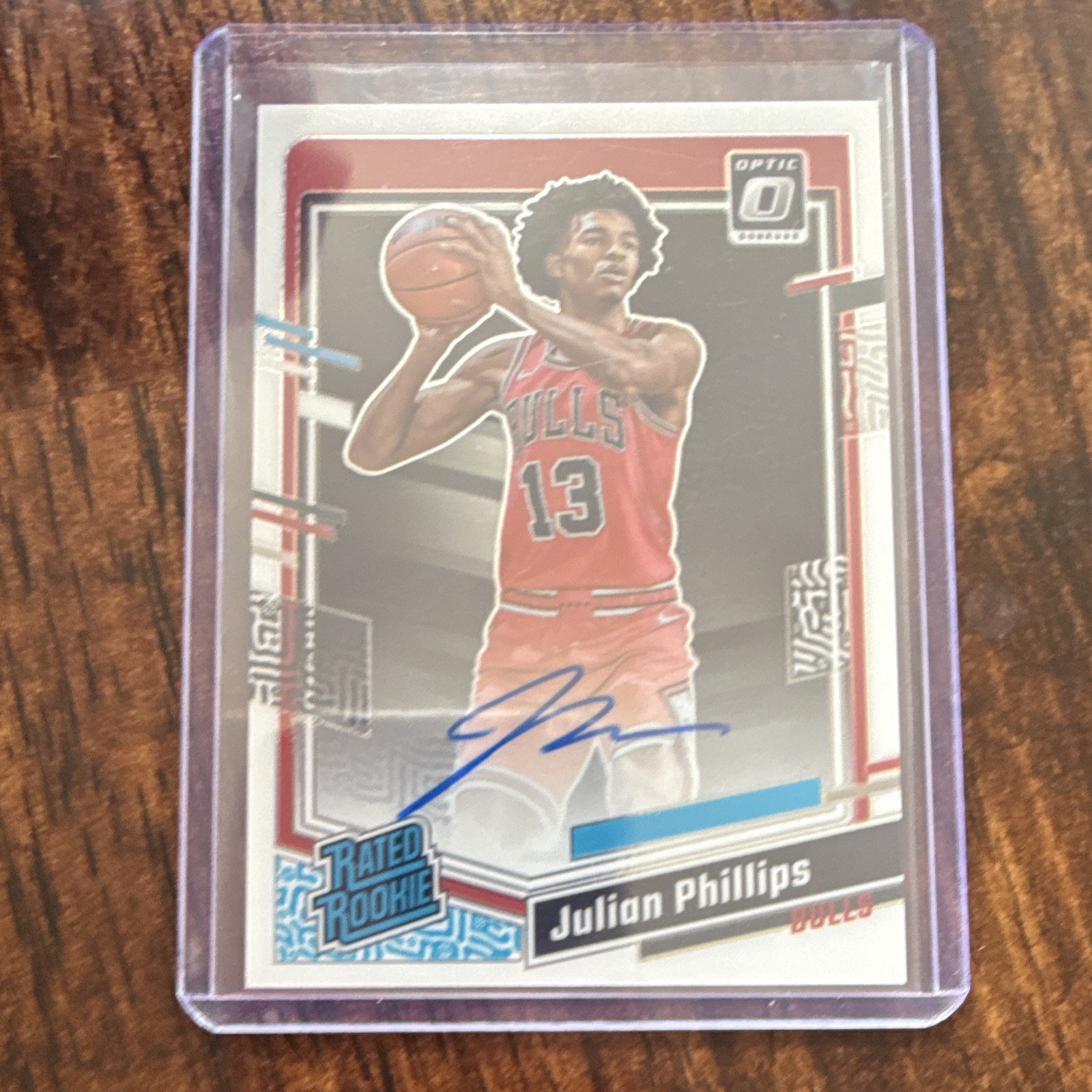 Panini 2023-24 Donruss Optic Julian Phillips Rated Rookie Auto #276 Bulls