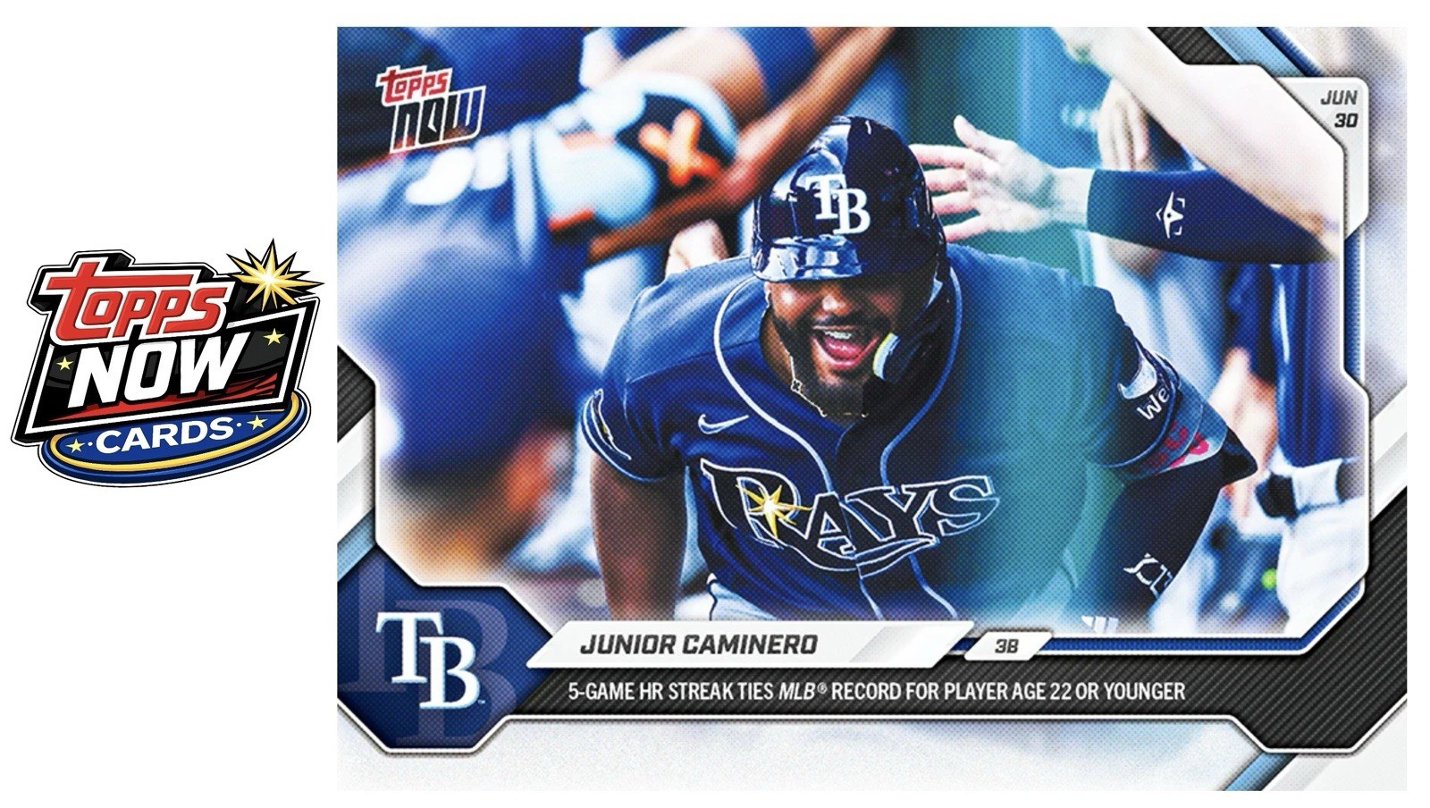 2026 Topps Now MLB #400 Junior Caminero Tampa Bay Rays – PRESALE