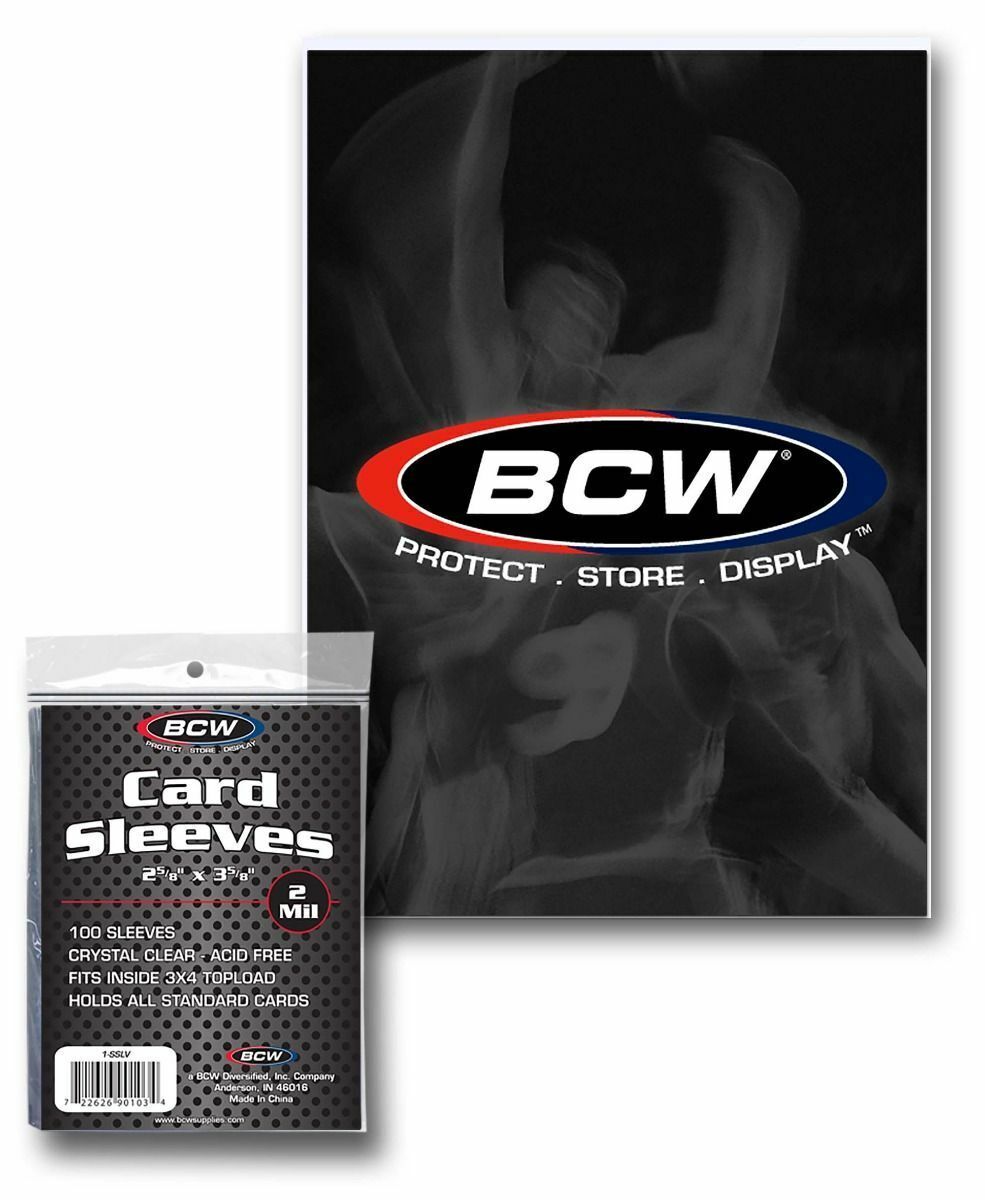 BCW Card Sleeves 2 5/8 x 3 5/8 ( 100 per pack)
