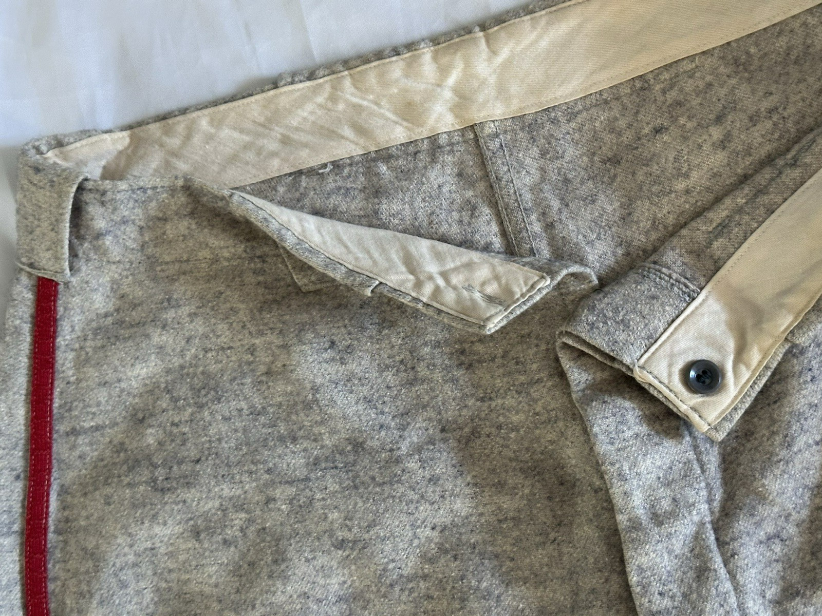1940’s DODGERS Game Worn FLANNEL Baseball Jersey & Pants HACKETT MOTOR SALES