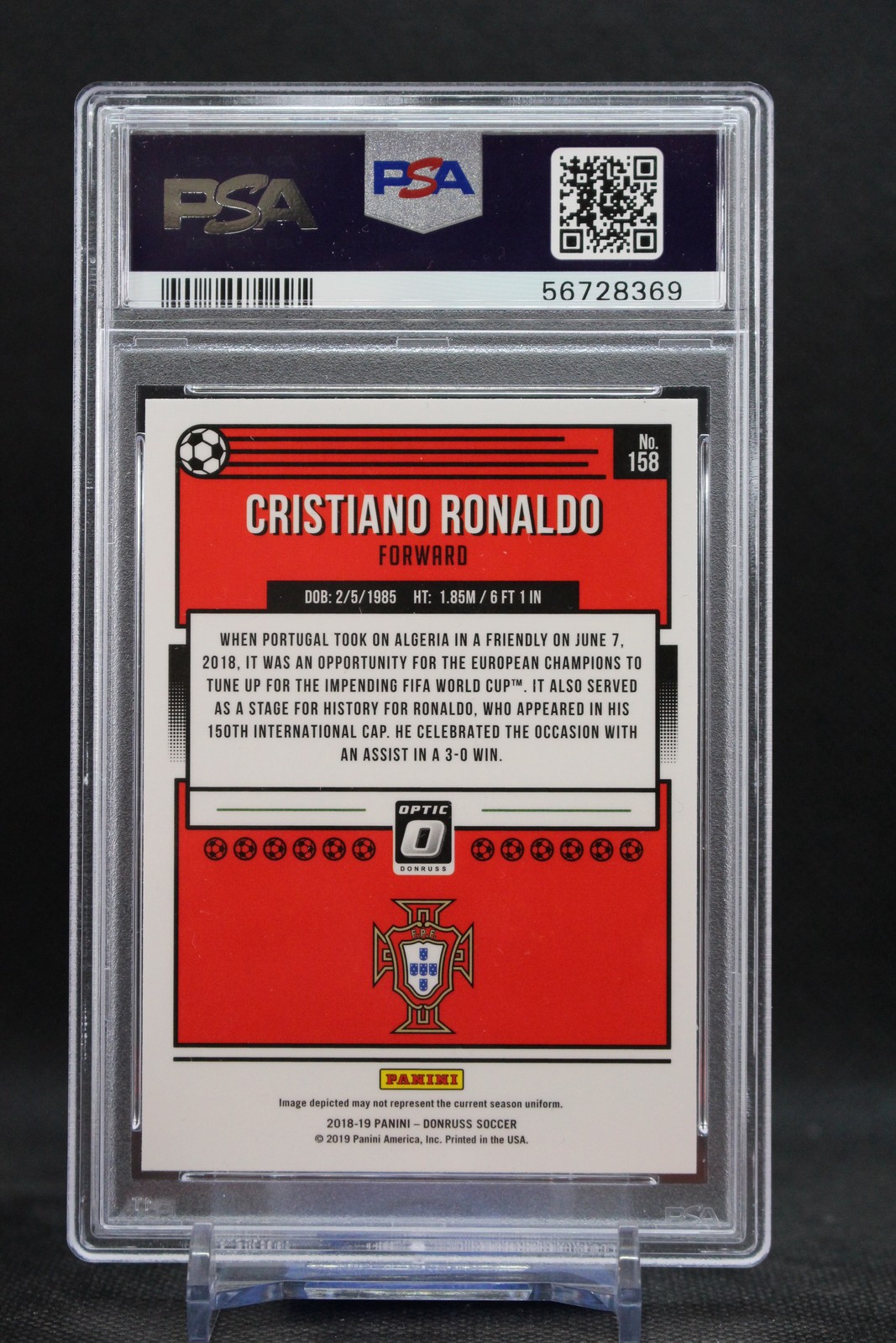 2018-19 Donruss #158 Cristiano Ronaldo Optic PSA 9