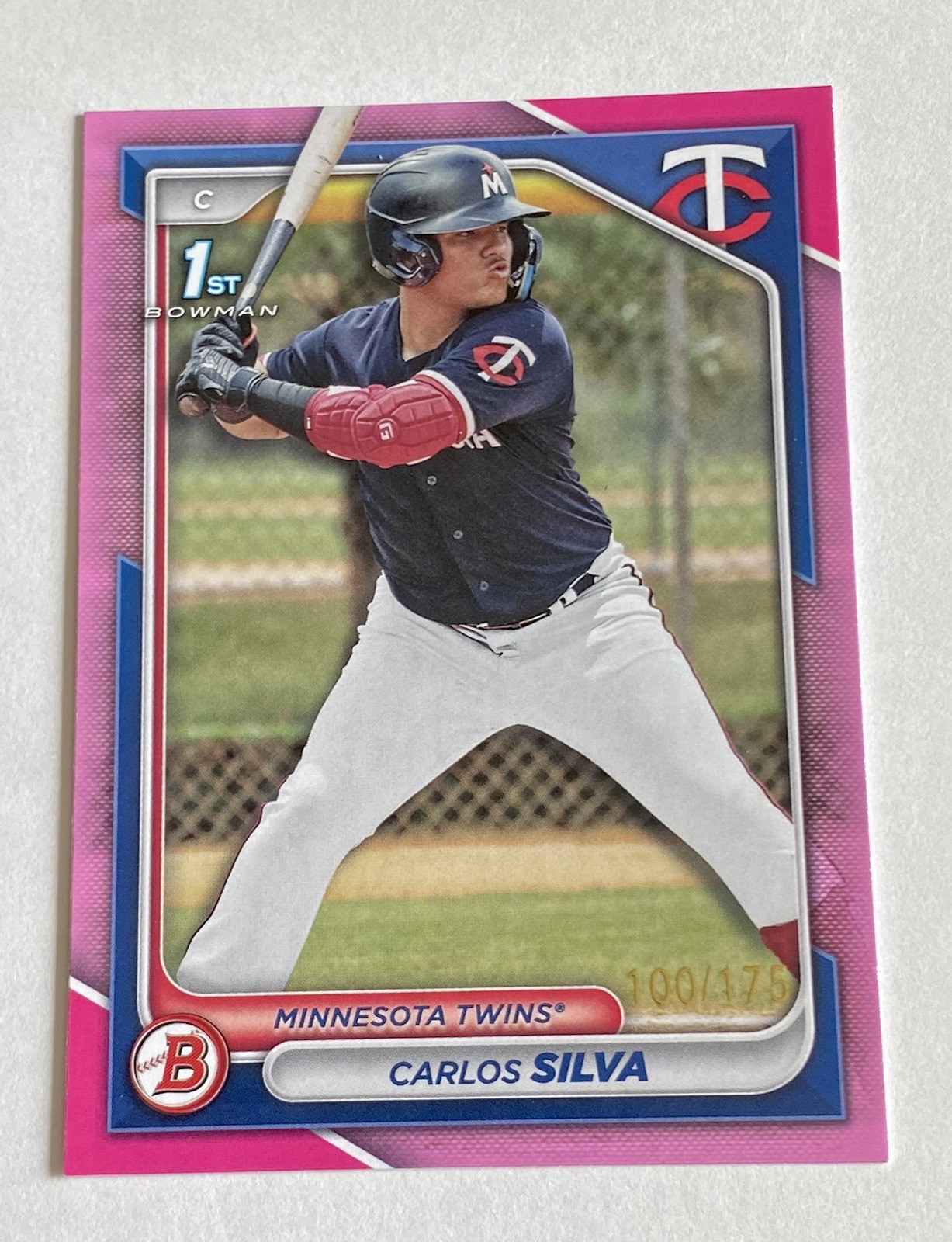 2024 Bowman Prospects Paper Carlos Silva #BP-120 Pink Parallel /175 1st Bowman