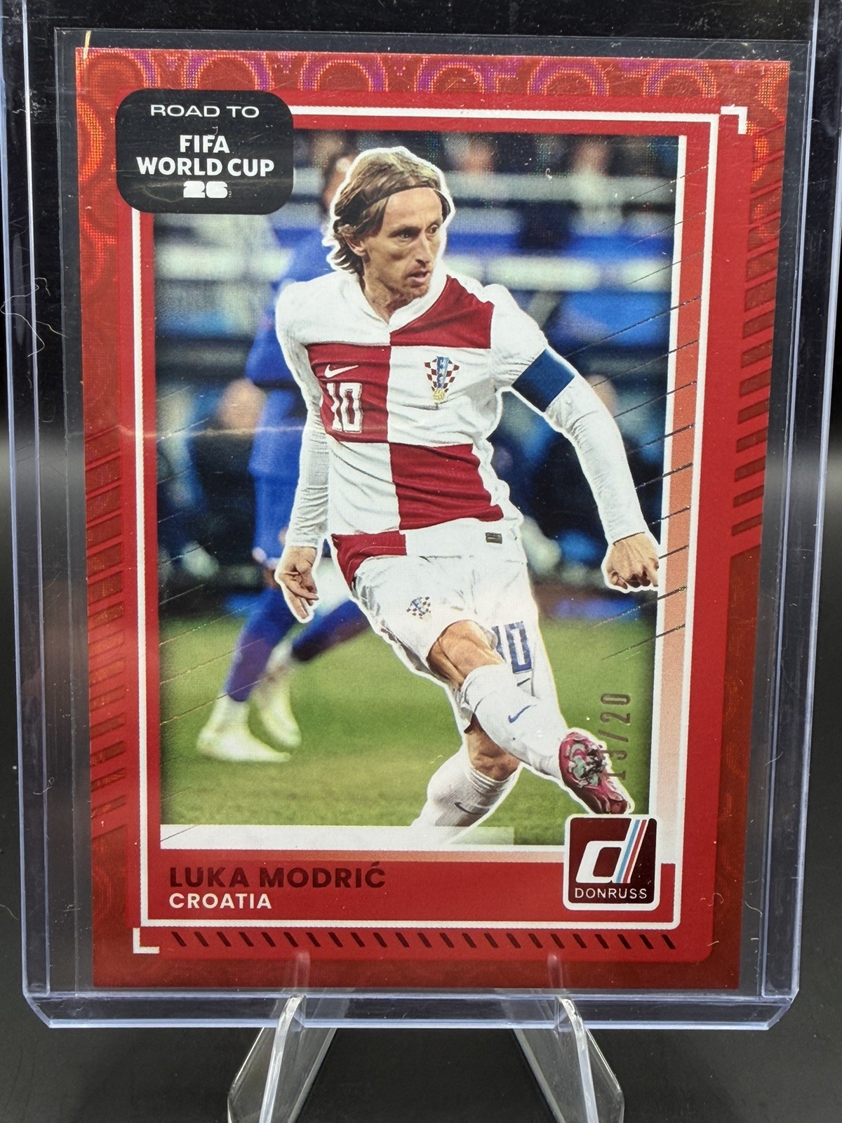 2025-26 Panini Donruss Road FIFA World Cup Luka Modric Red Pyramids /20 Croatia
