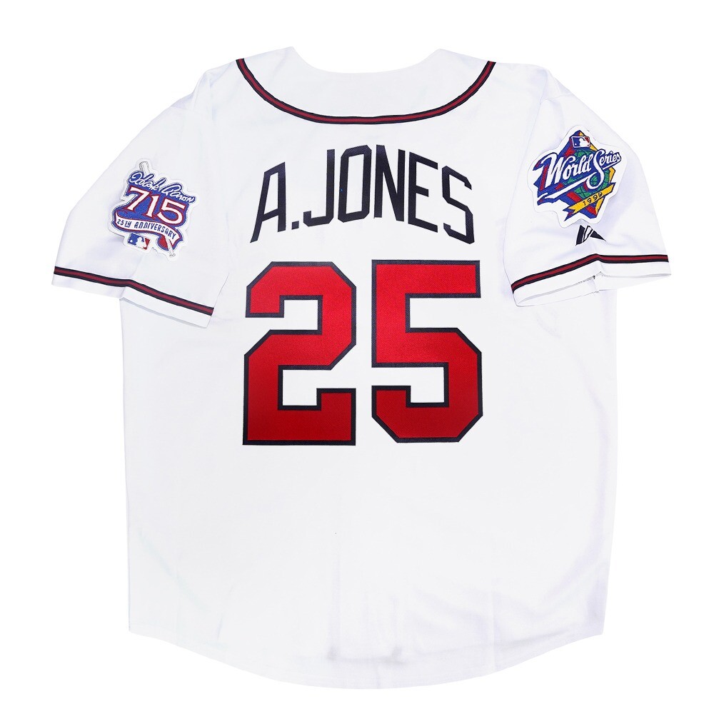 Andruw Jones Atlanta Braves 1999 World Series Home White Jersey Men’s (S-3XL)