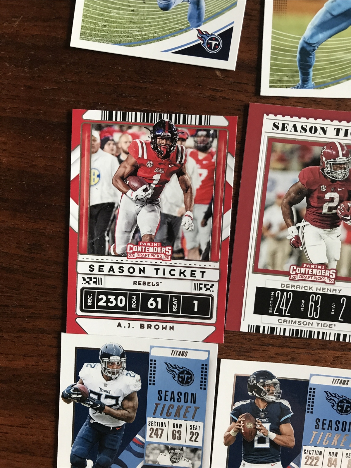 Tennessee Titans Card Lot Includes Henry, Tannehill, AJ Brown, Moon Option #1
