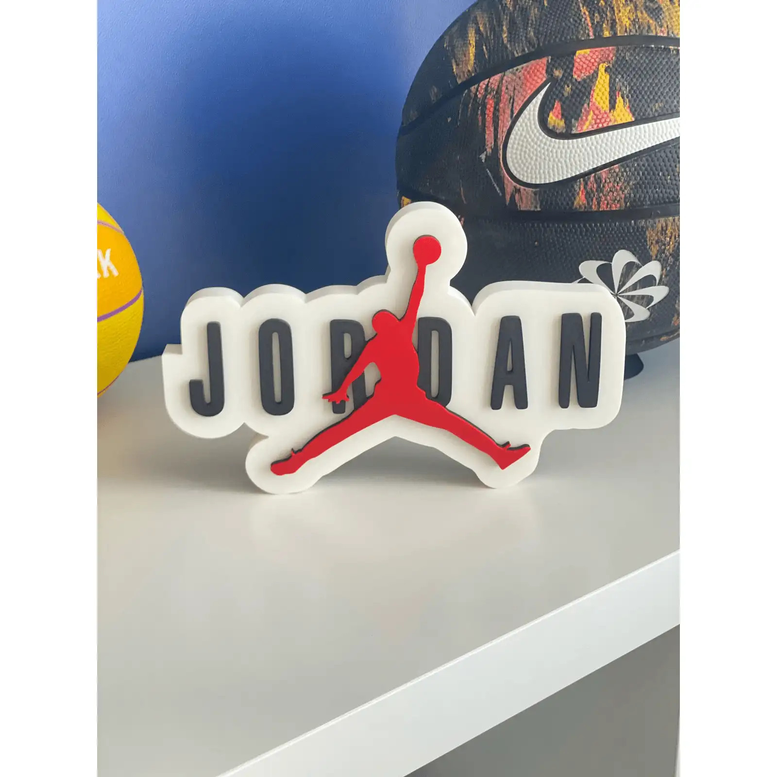 Jordan Jumpman Logo Sign 3D Nike Michael Jordan Basketball Shelf Decor Mancave