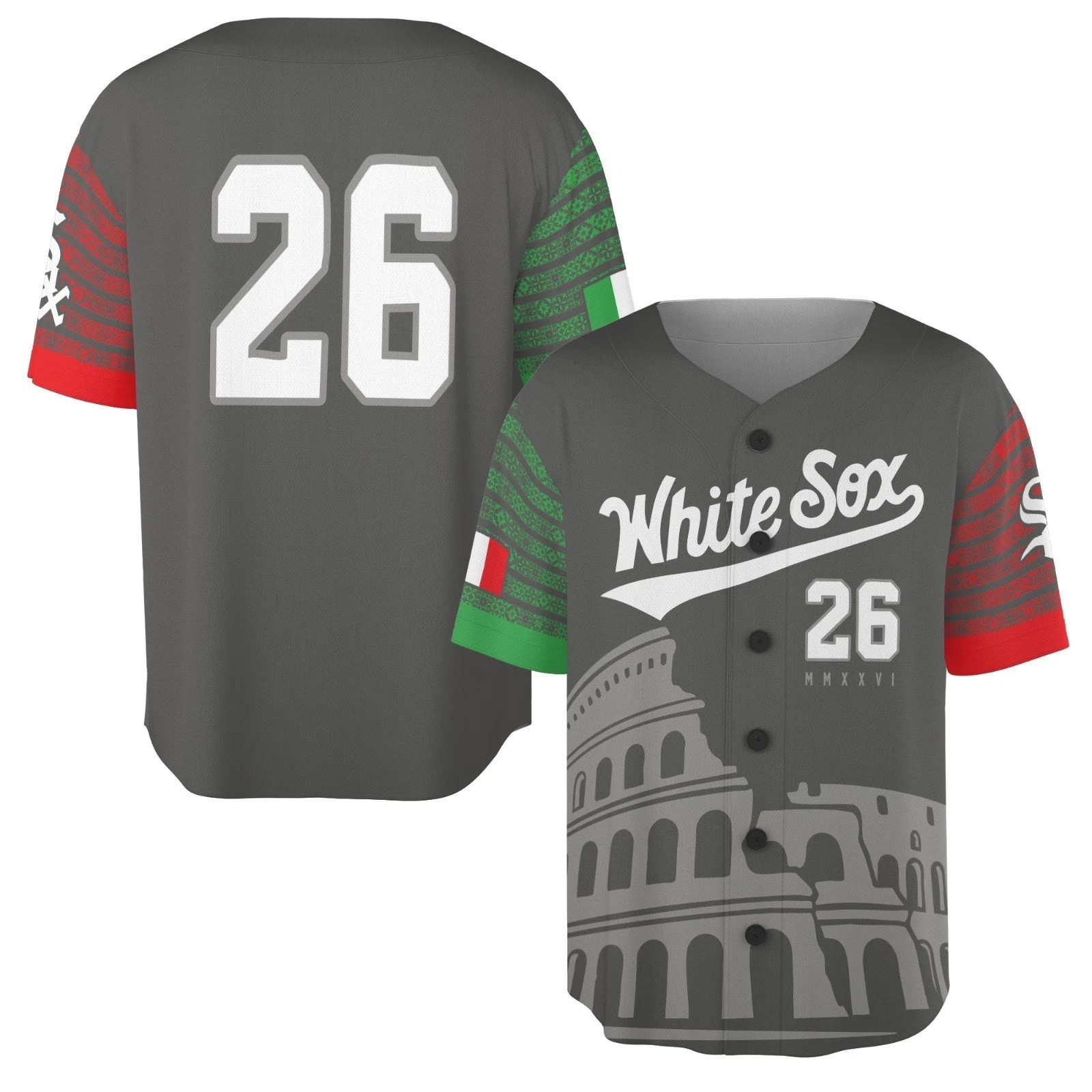 New! White Sox Italian Heritage Night Jersey – All Size